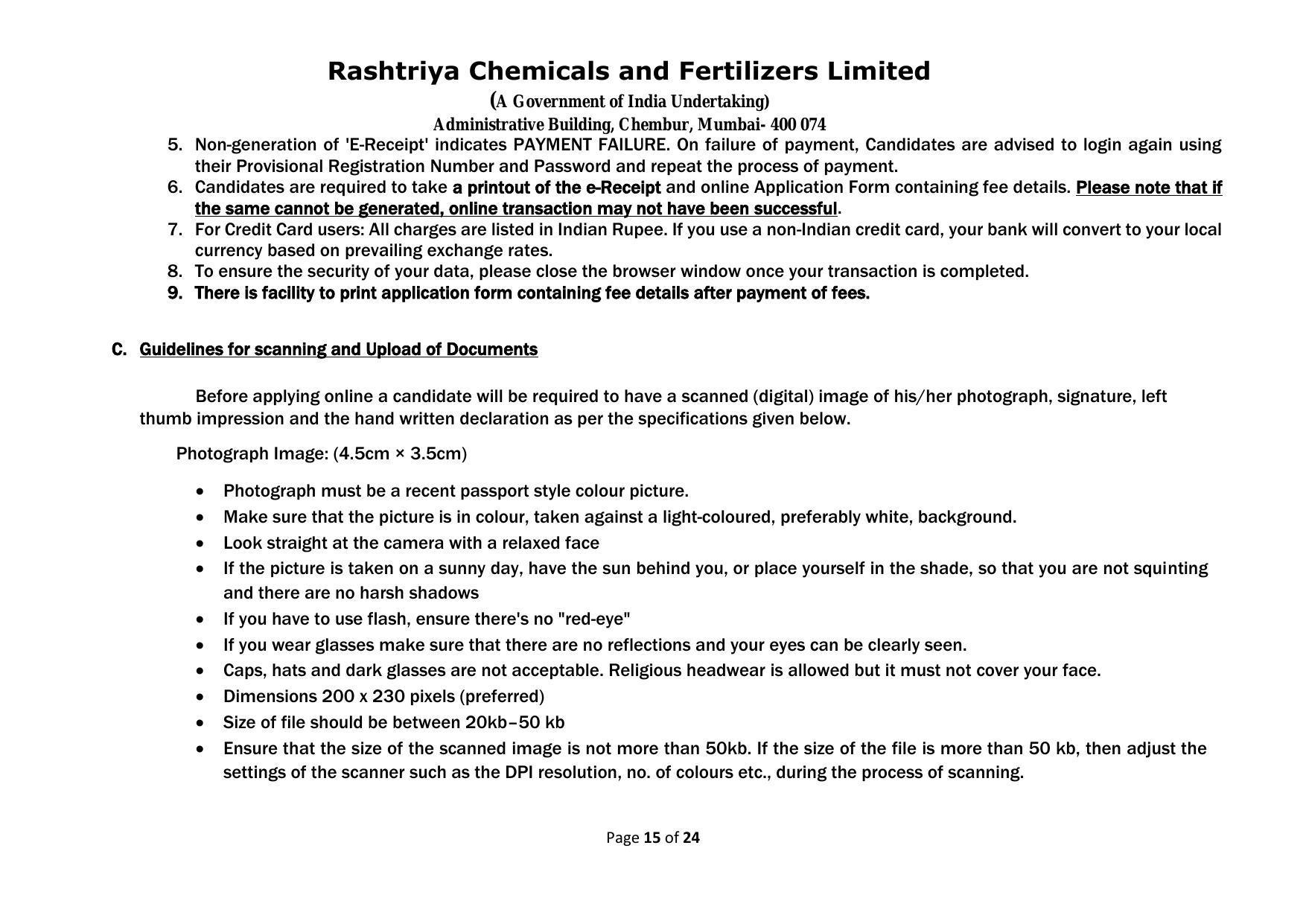 Rashtriya Chemicals & Fertilizers Limited Invites Application for 18 Officer (Marketing) Recruitment 2023 - Page 8