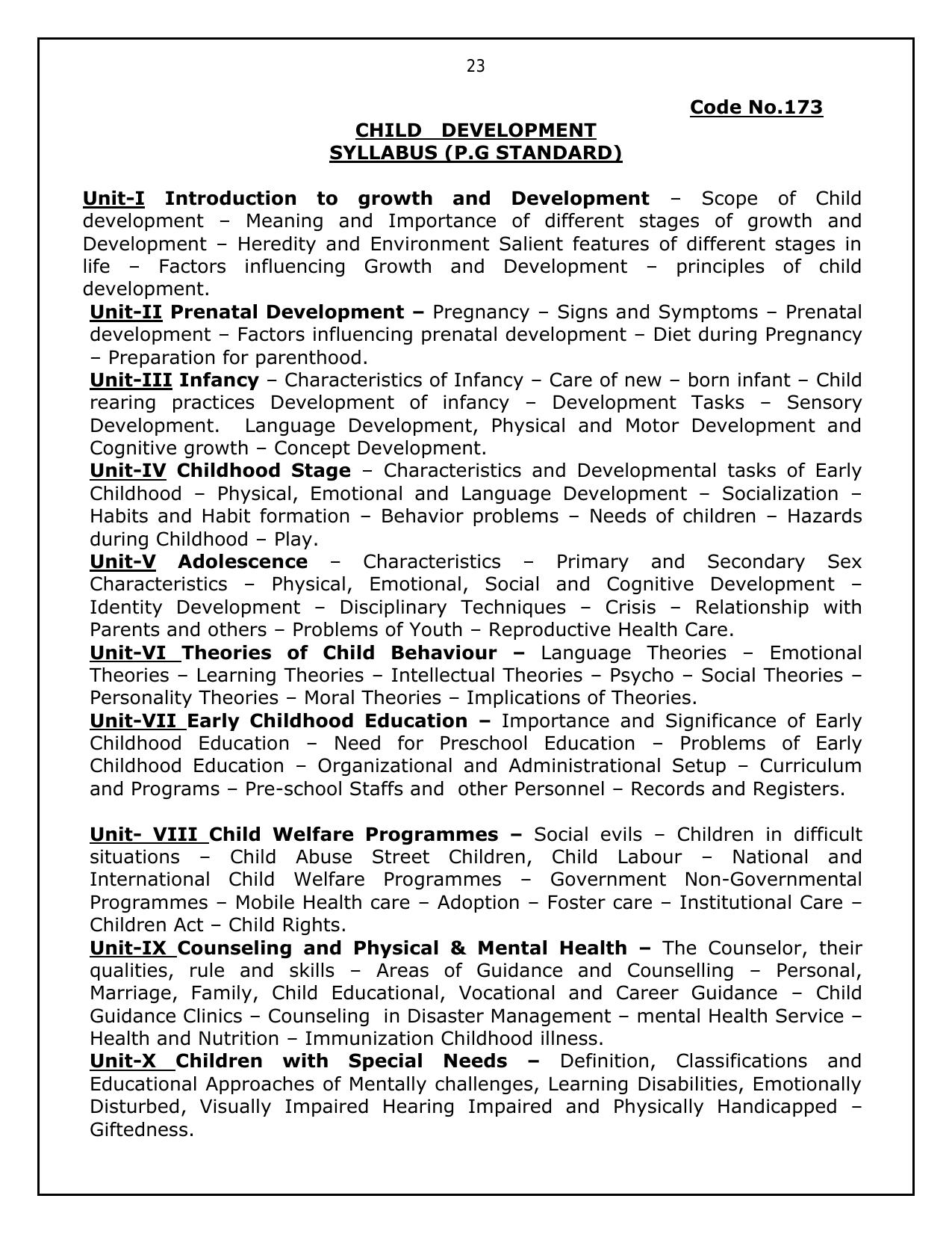 TNPSC Syllabus For Assistant Director Exam Paper I - Page 7