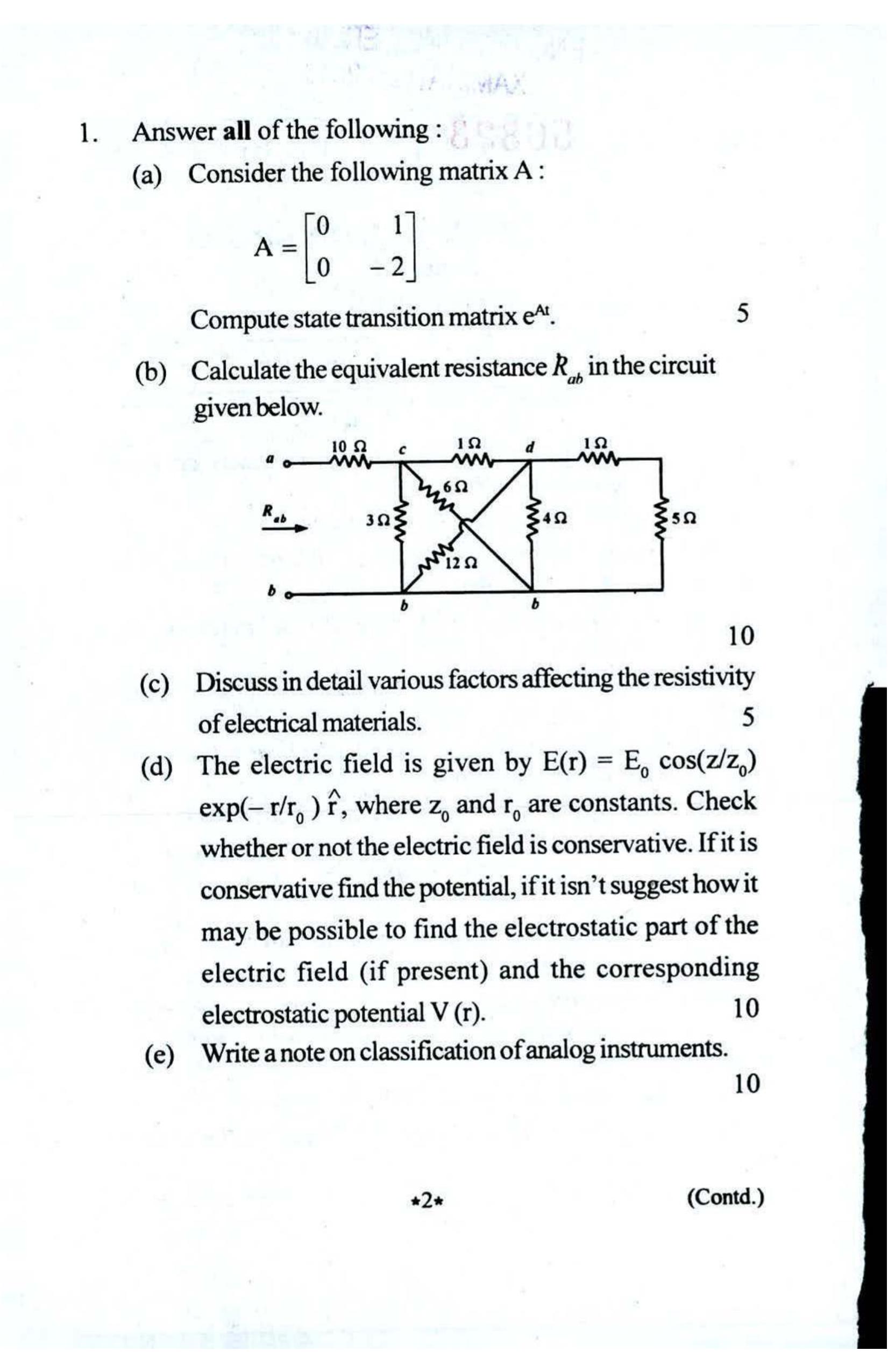 VCRC Technical Assistant Previous Papers Electrical Engineering - Page 2