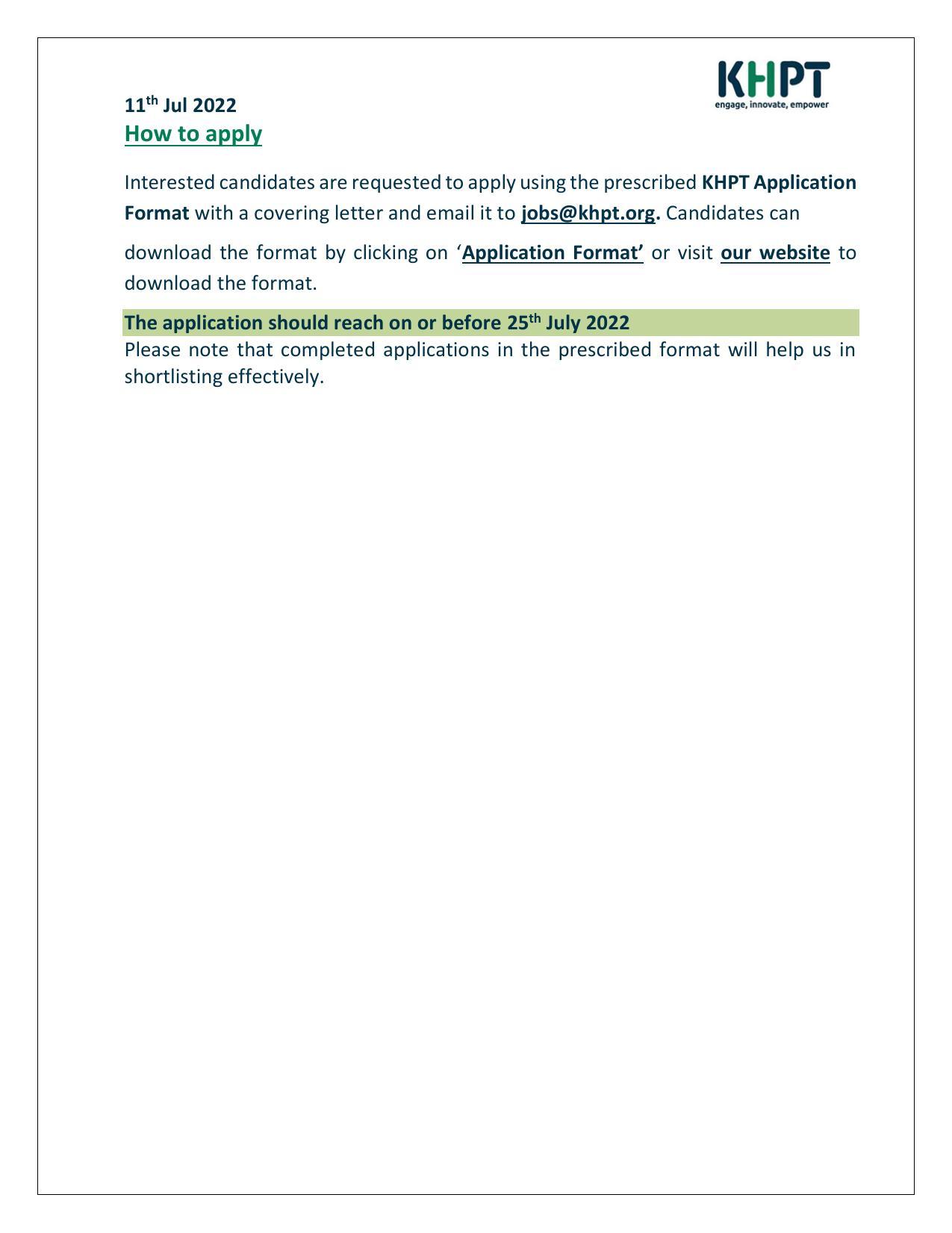 KHPT Invites Application for M and E Associate Recruitment 2022 - Page 2