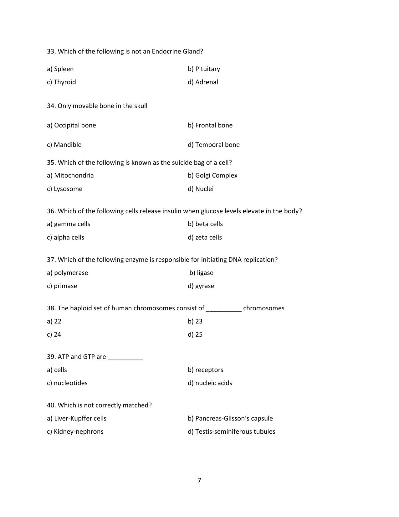 Question Paper of Education Assistant ‘A’ - Page 7