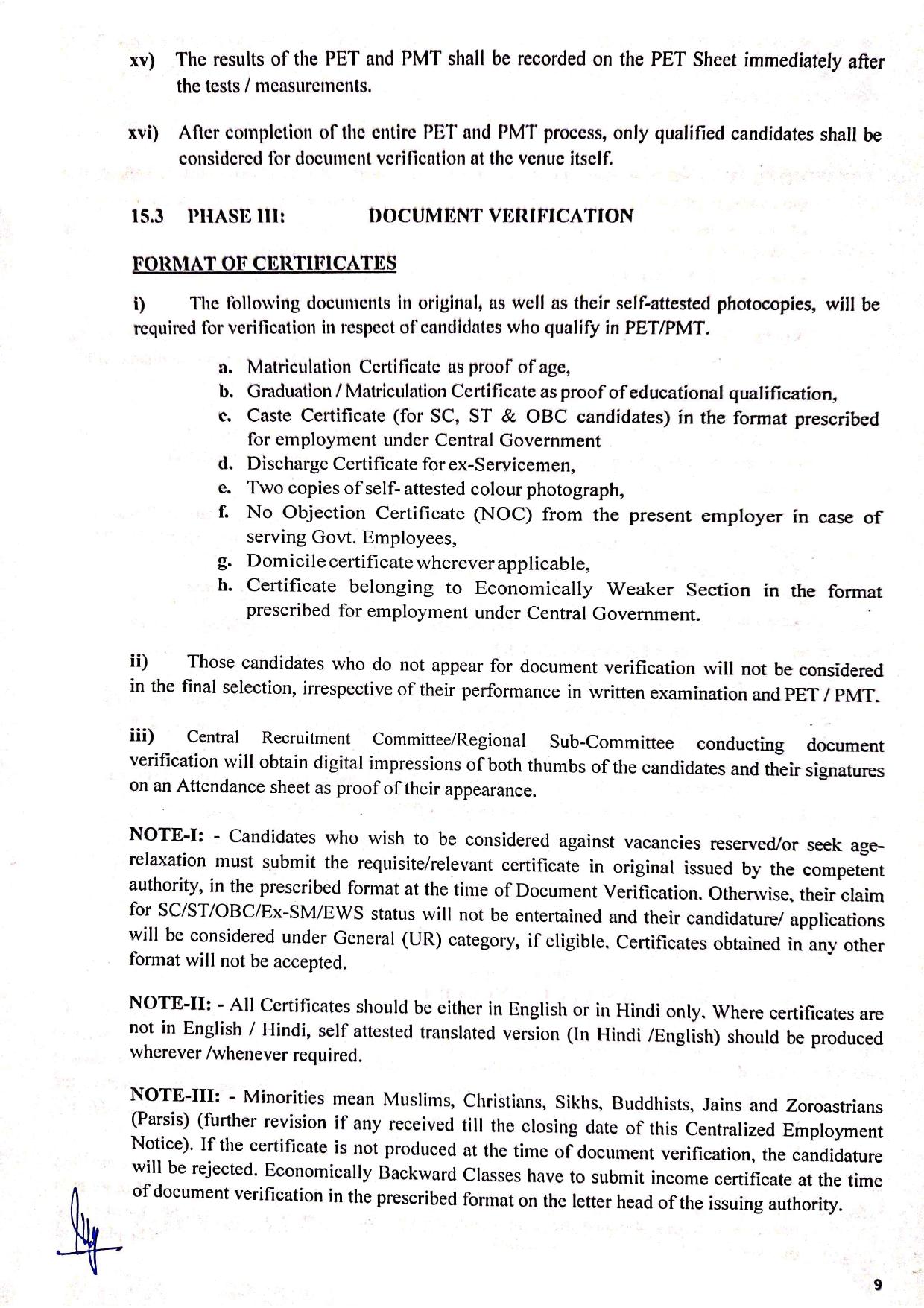 Railway Protection Force (RPF) Constable, Sub Inspector Recruitment 2024 - Page 8