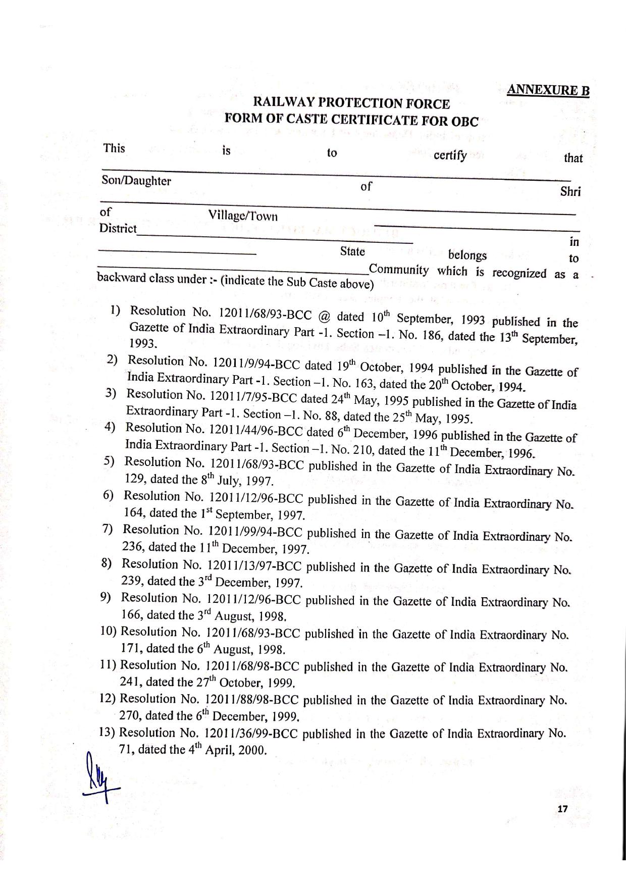 Railway Protection Force (RPF) Constable, Sub Inspector Recruitment 2024 - Page 19
