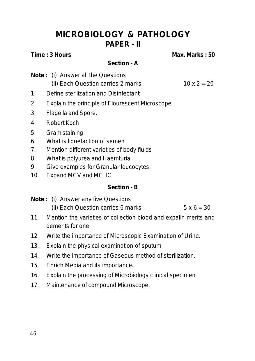 VCRC Medical Laboratory Question Papers - Page 2