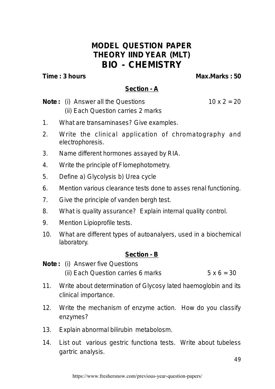 VCRC Medical Laboratory Question Papers - Page 5