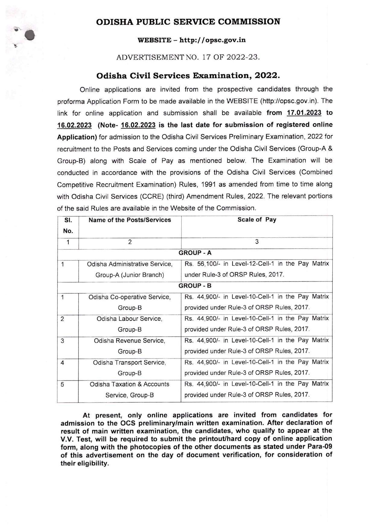 Odisha Public Service Commission Invites Application for 683 Odisha Civil Services Examination 2023 - Page 68
