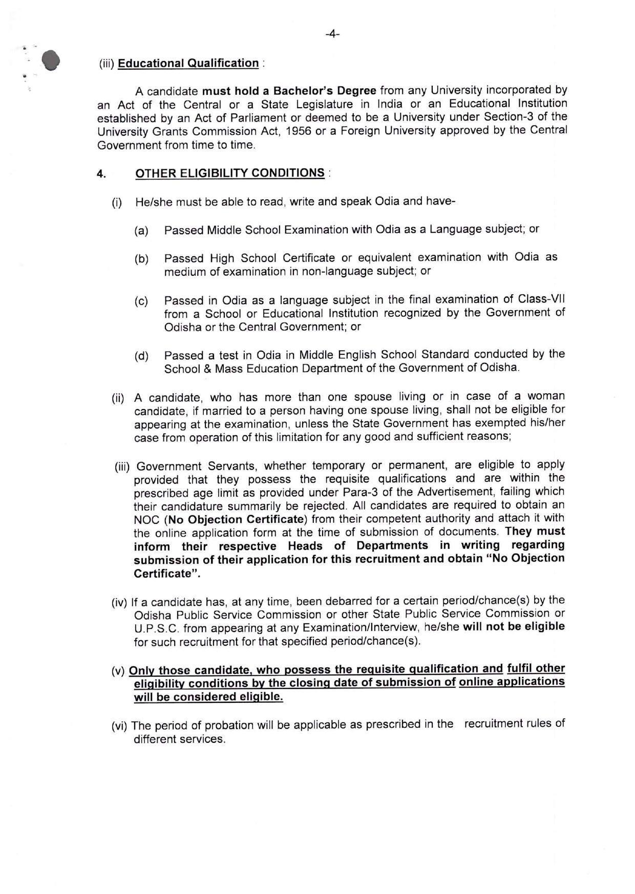 Odisha Public Service Commission Invites Application for 683 Odisha Civil Services Examination 2023 - Page 71