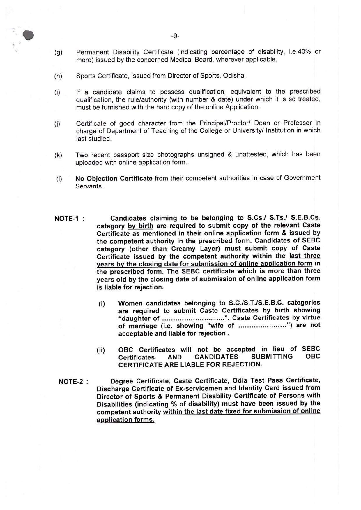 Odisha Public Service Commission Invites Application for 683 Odisha Civil Services Examination 2023 - Page 3
