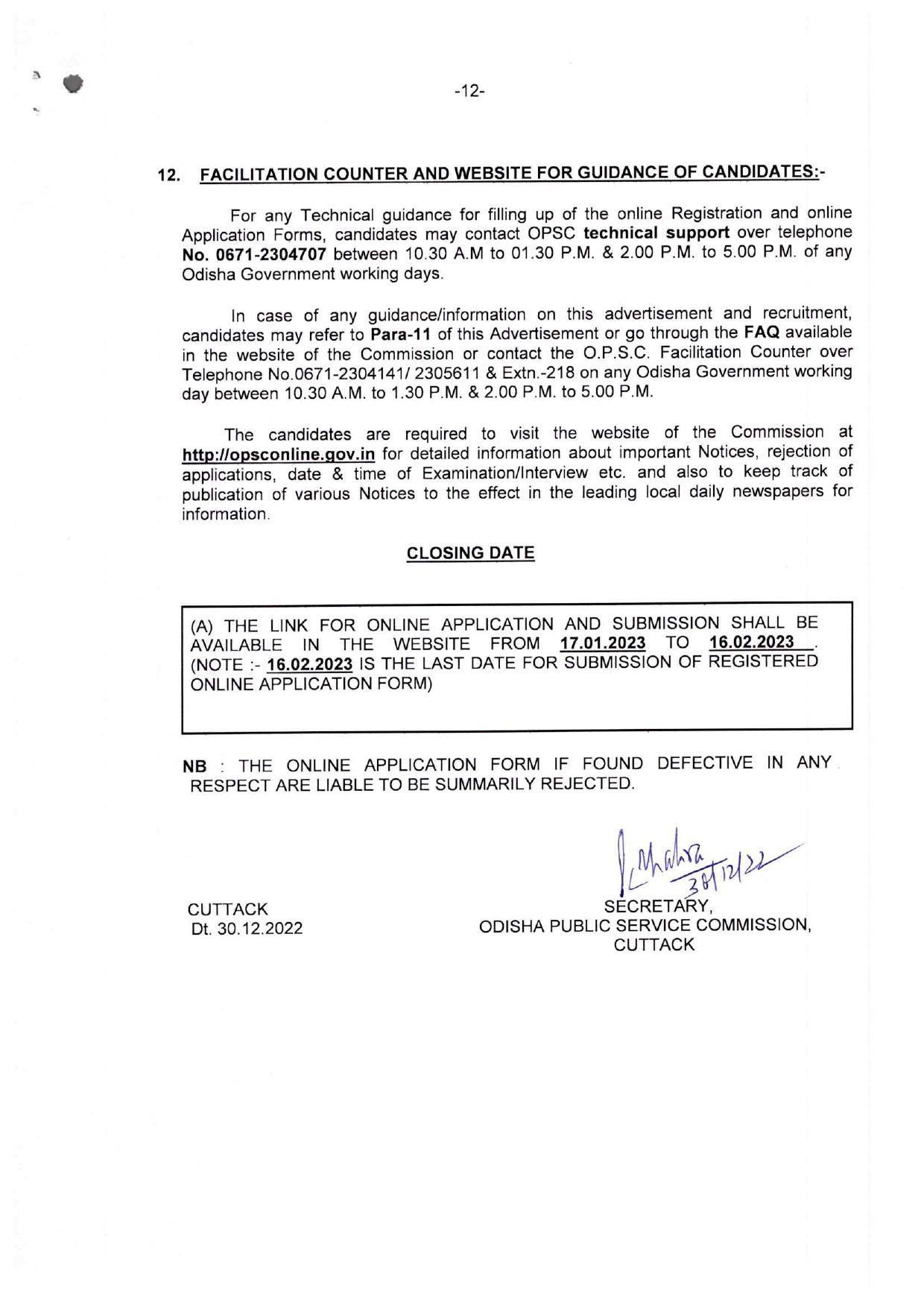 Odisha Public Service Commission Invites Application for 683 Odisha Civil Services Examination 2023 - Page 18