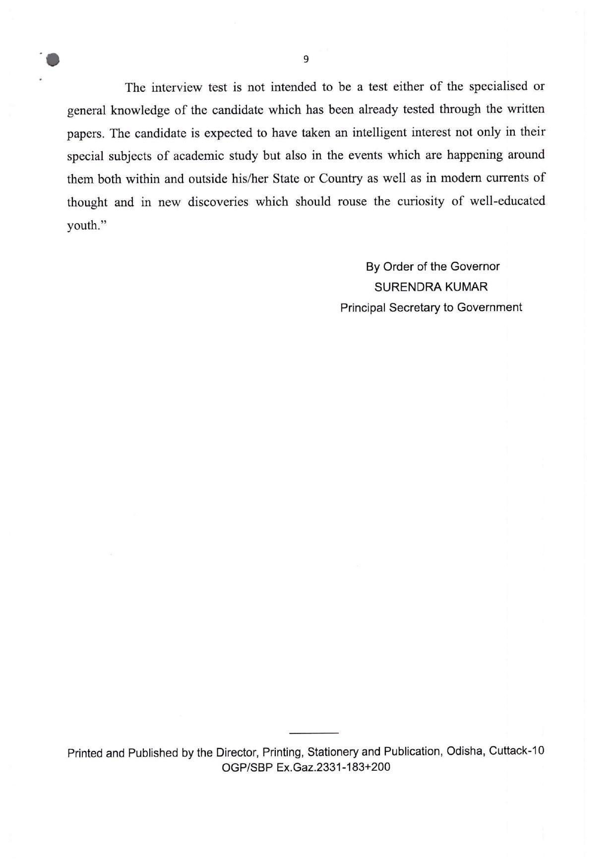 Odisha Public Service Commission Invites Application for 683 Odisha Civil Services Examination 2023 - Page 11