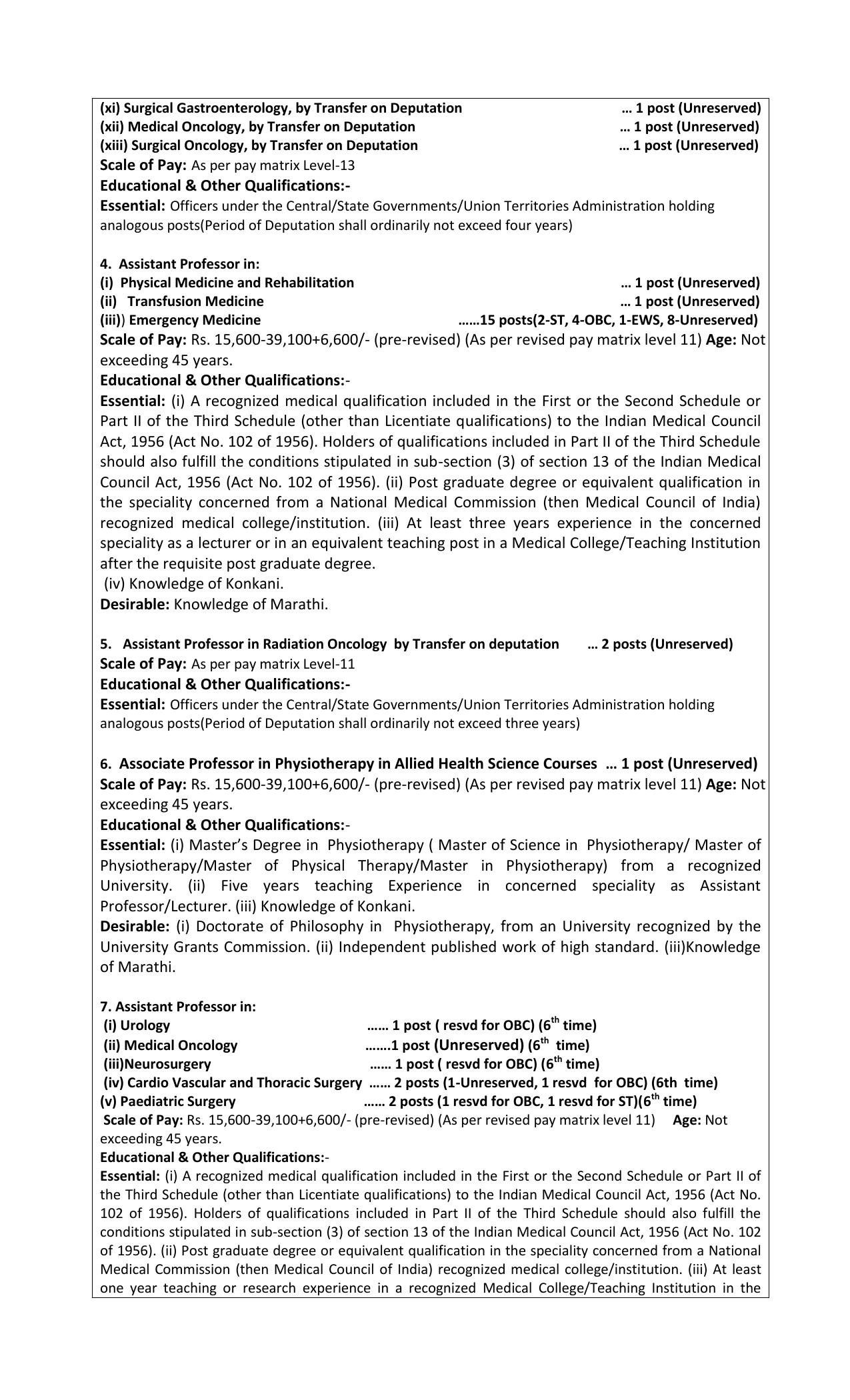 Goa Public Service Commission Invites Application for 89 Associate Professor, Professor, More Vacancies Recruitment 2023 - Page 1