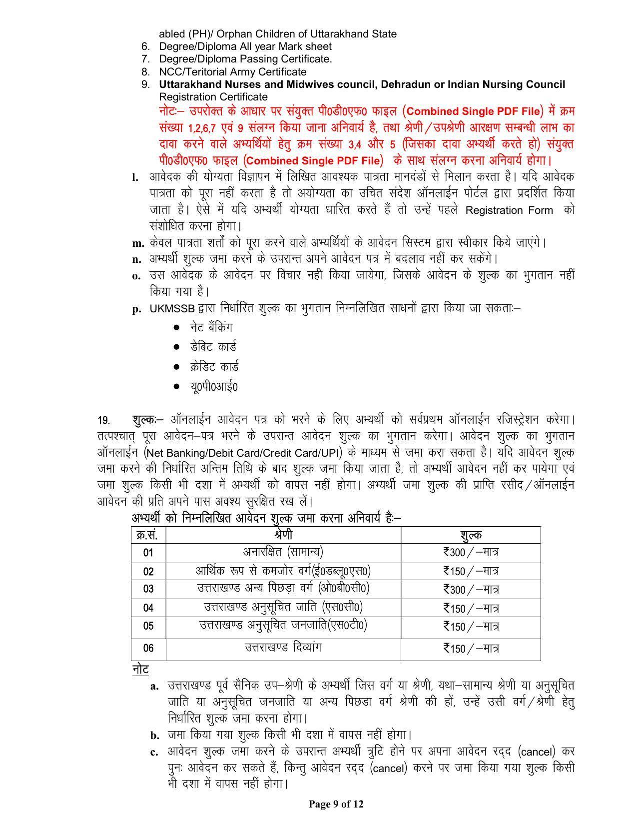Uttrakhand Medical Service Selection Board (UKMSSB) Invites Application for 1564 Nursing Officer Recruitment 2023 - Page 3