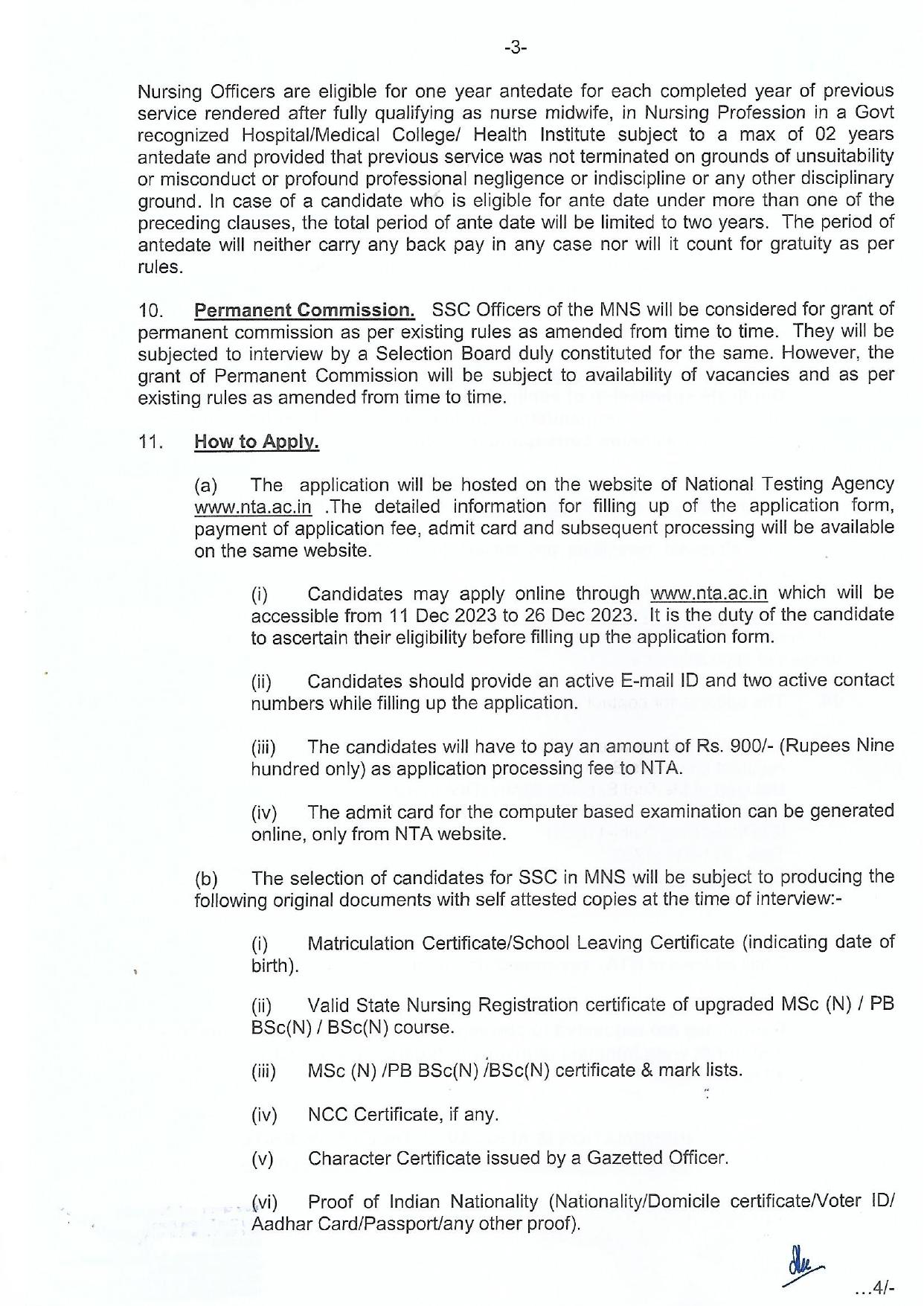 Indian Army Military Nursing Service (MNS)-Staff Nurse Recruitment 2023 - Page 2