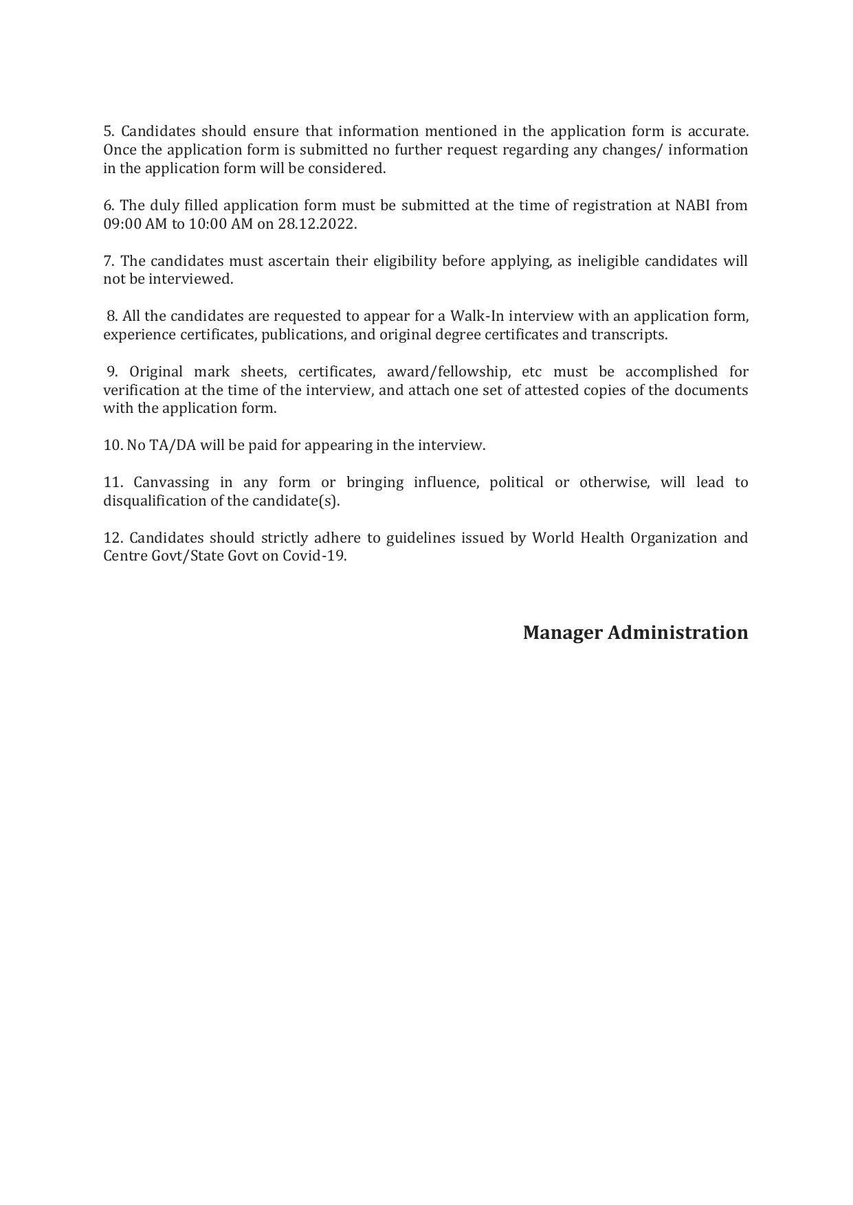 NABI Invites Application for Senior Project Associate, Senior Research Fellow, More Vacancies Recruitment 2022 - Page 4