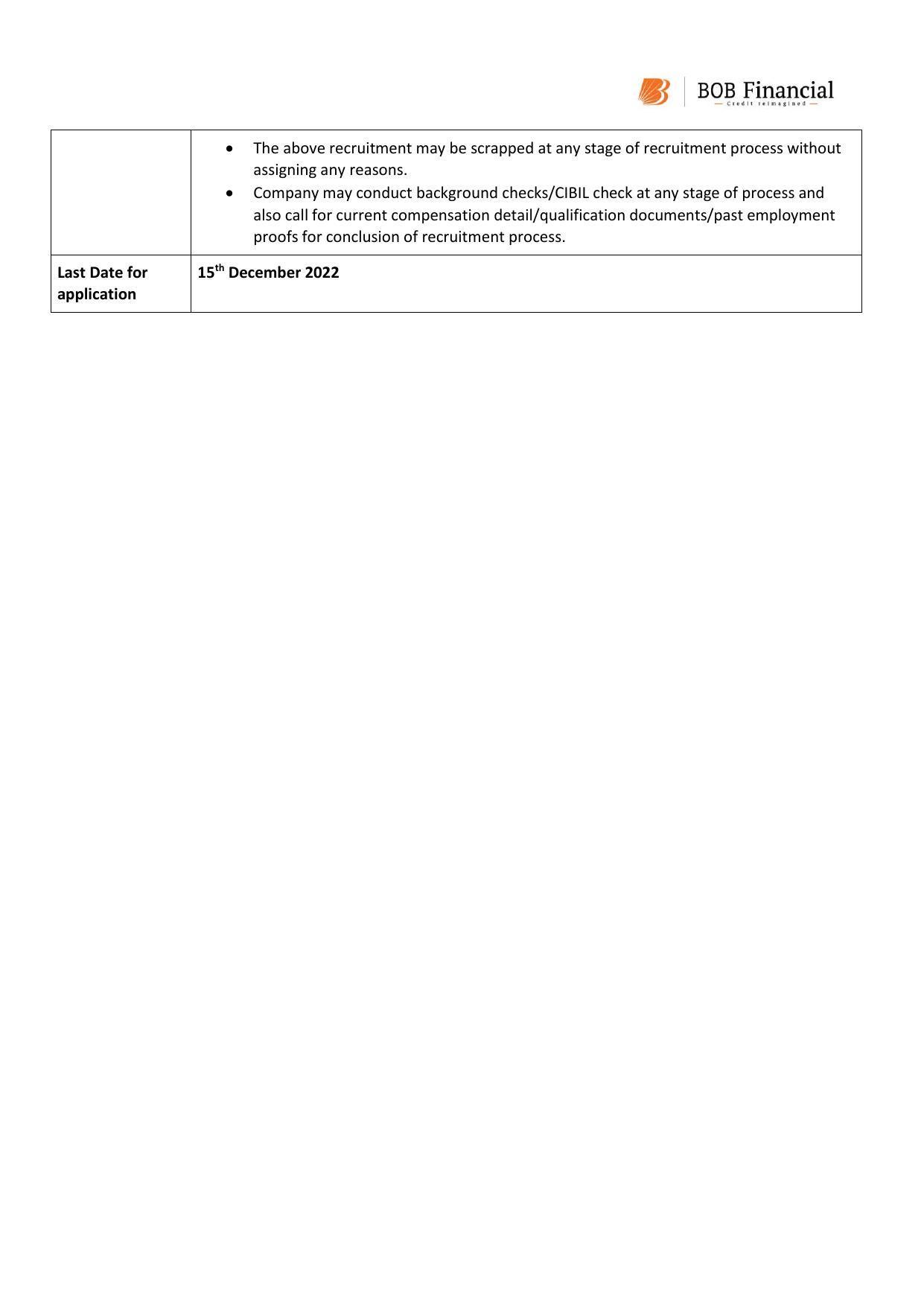 BOB Financial Solutions Invites Application for Manager Recruitment 2022 - Page 2