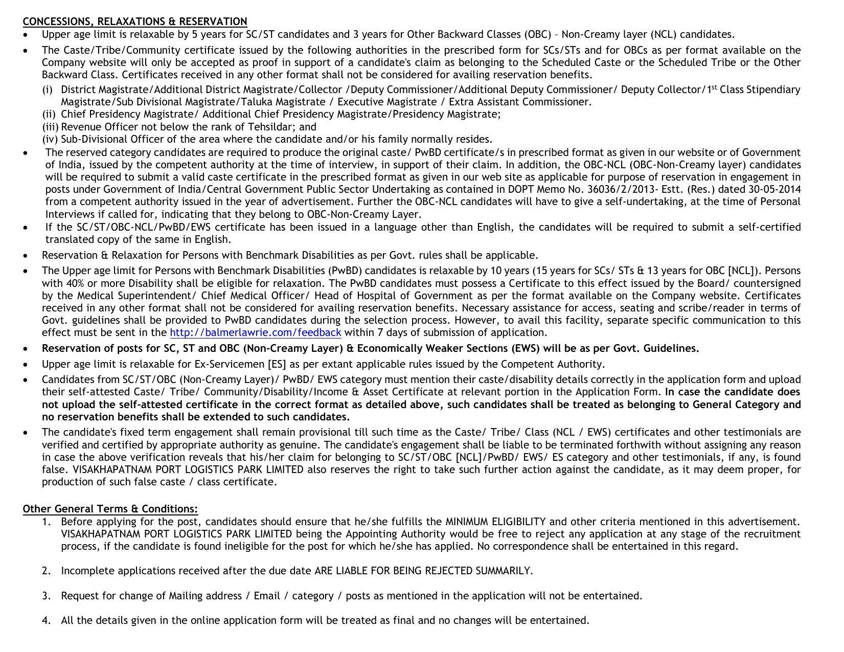 Balmer Lawrie & Co Ltd Invites Application for Junior Officer Recruitment 2022 - Page 2