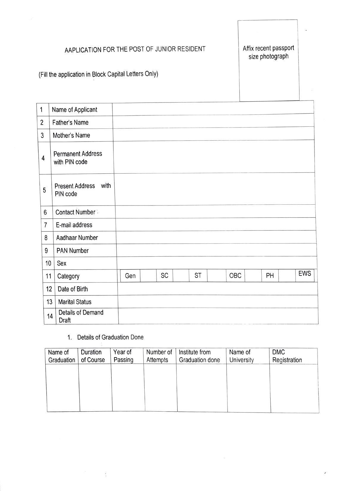 Lal Bahadur Shastri Hospital Invites Application for 108 Senior Resident, Junior Resident Recruitment 2022 - Page 10