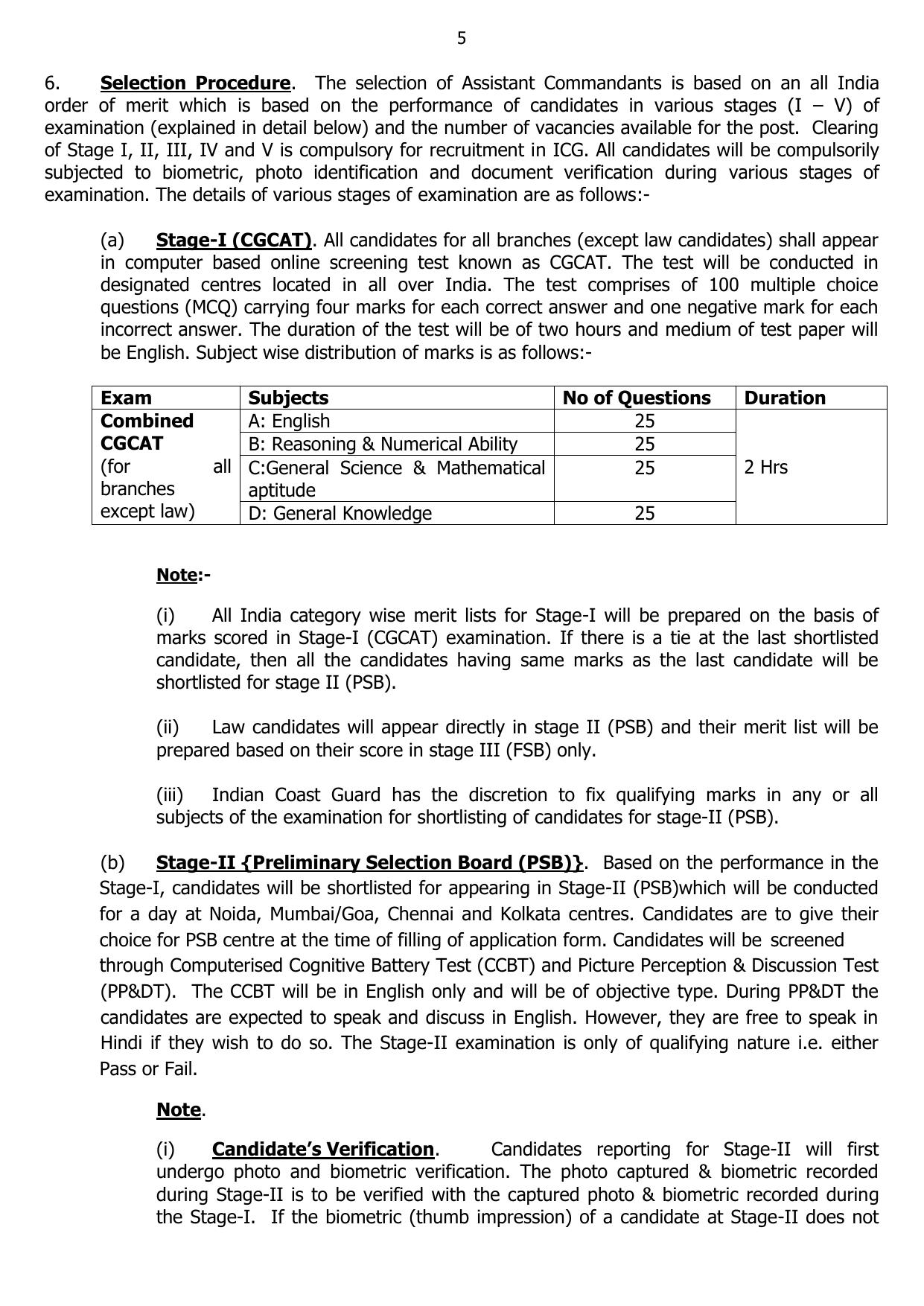 Indian Coast Guard (ICG) Assistant Commandant Recruitment 2023 - Page 9