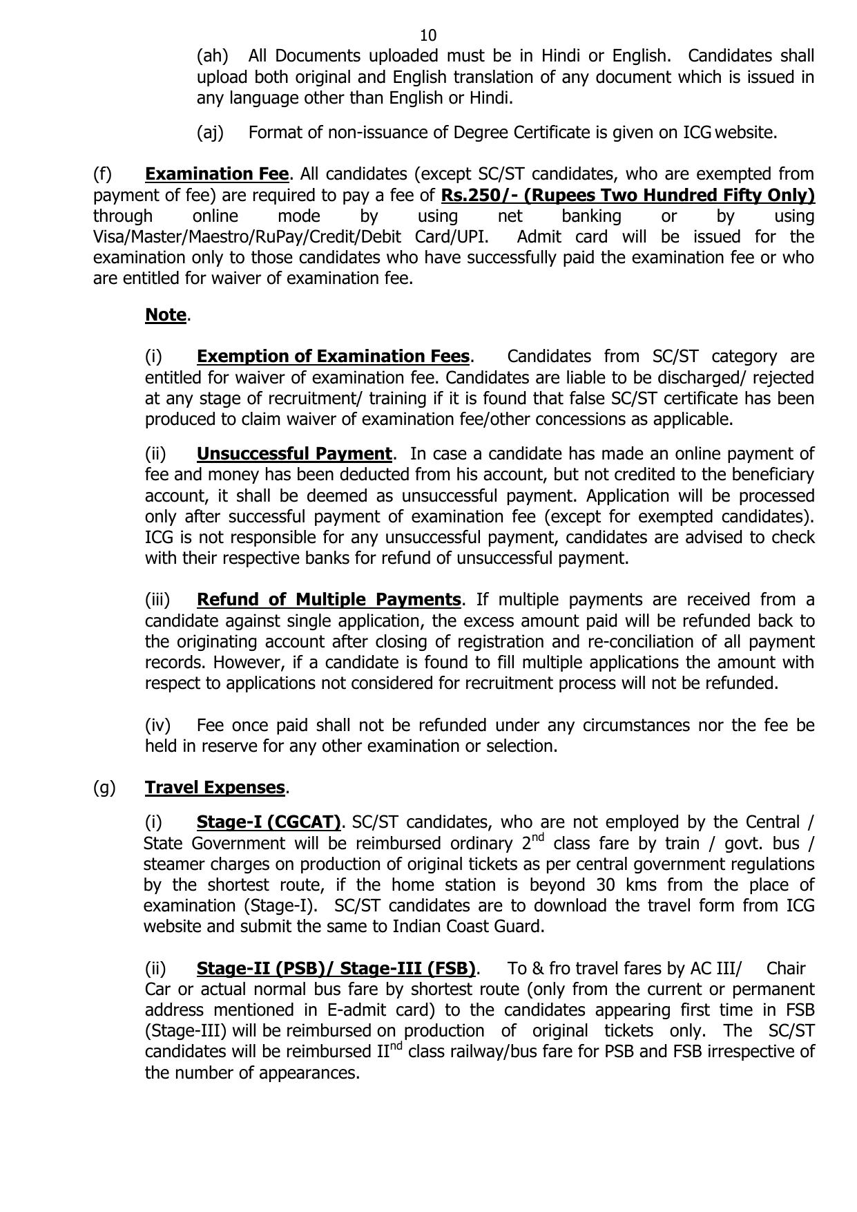 Indian Coast Guard (ICG) Assistant Commandant Recruitment 2023 - Page 7