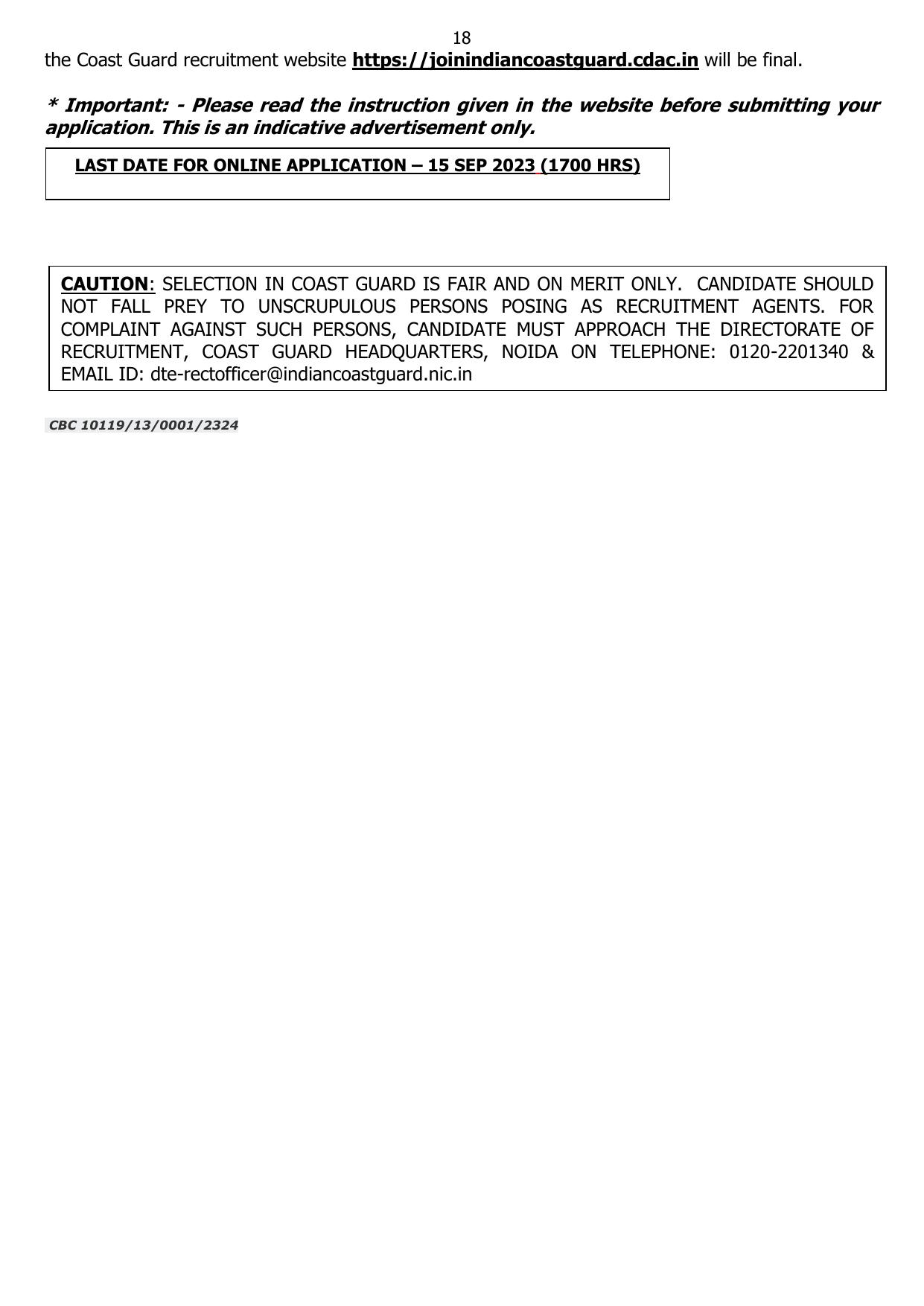 Indian Coast Guard (ICG) Assistant Commandant Recruitment 2023 - Page 15