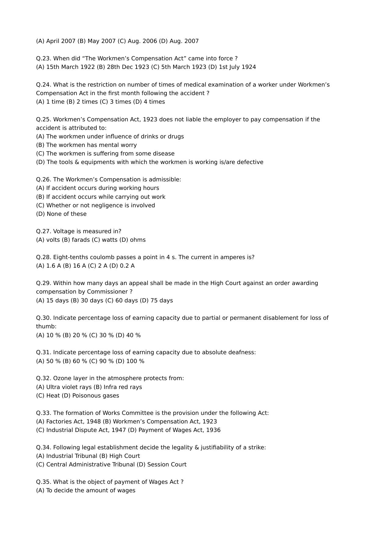 JHC Assistant Previous Year Question Paper - Page 3