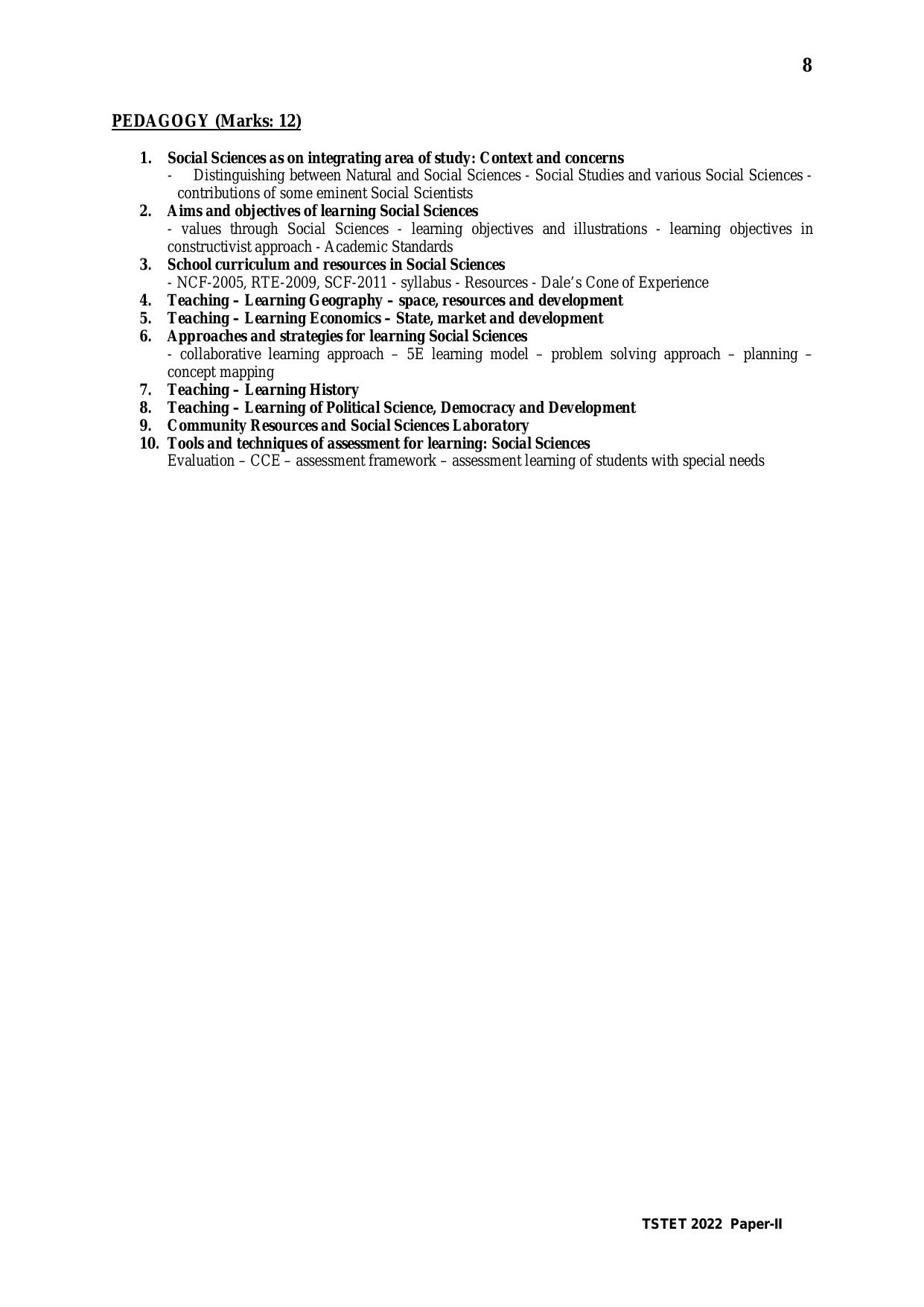 TS TET Syllabus for Paper 2 (Hindi) - Page 8