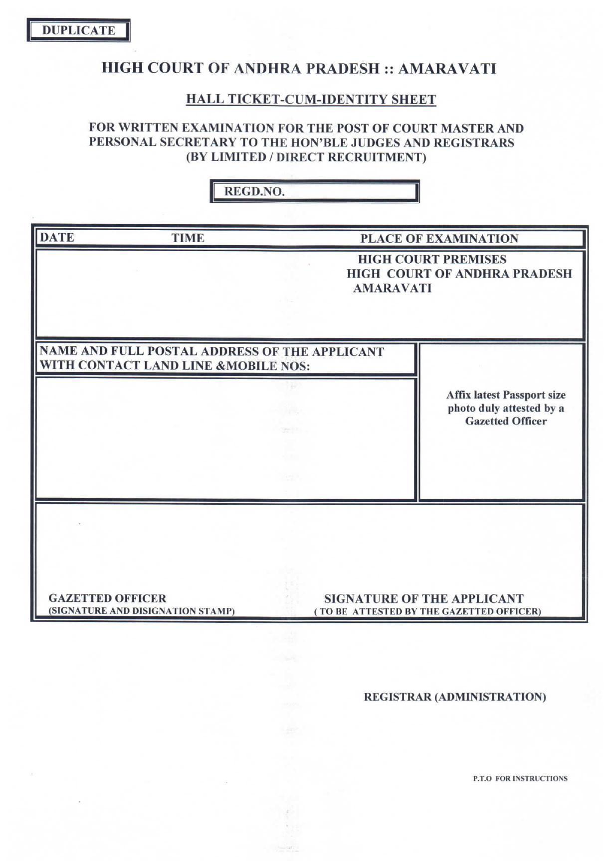 High Court of Andhra Pradesh Invites Application for 39 Court Master, Personal Secretary Recruitment 2023 - Page 5