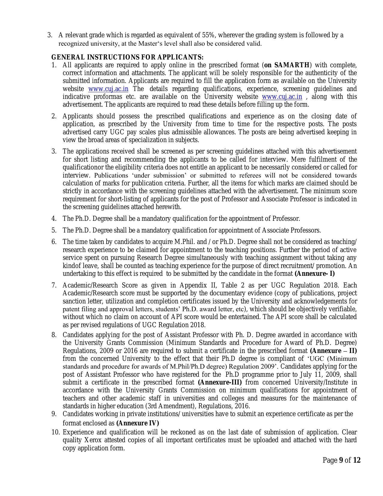 Central University of Jharkhand (CUJ) Invites Application for 43 Professor, Assistant Professor, More Vacancies Recruitment 2022 - Page 3