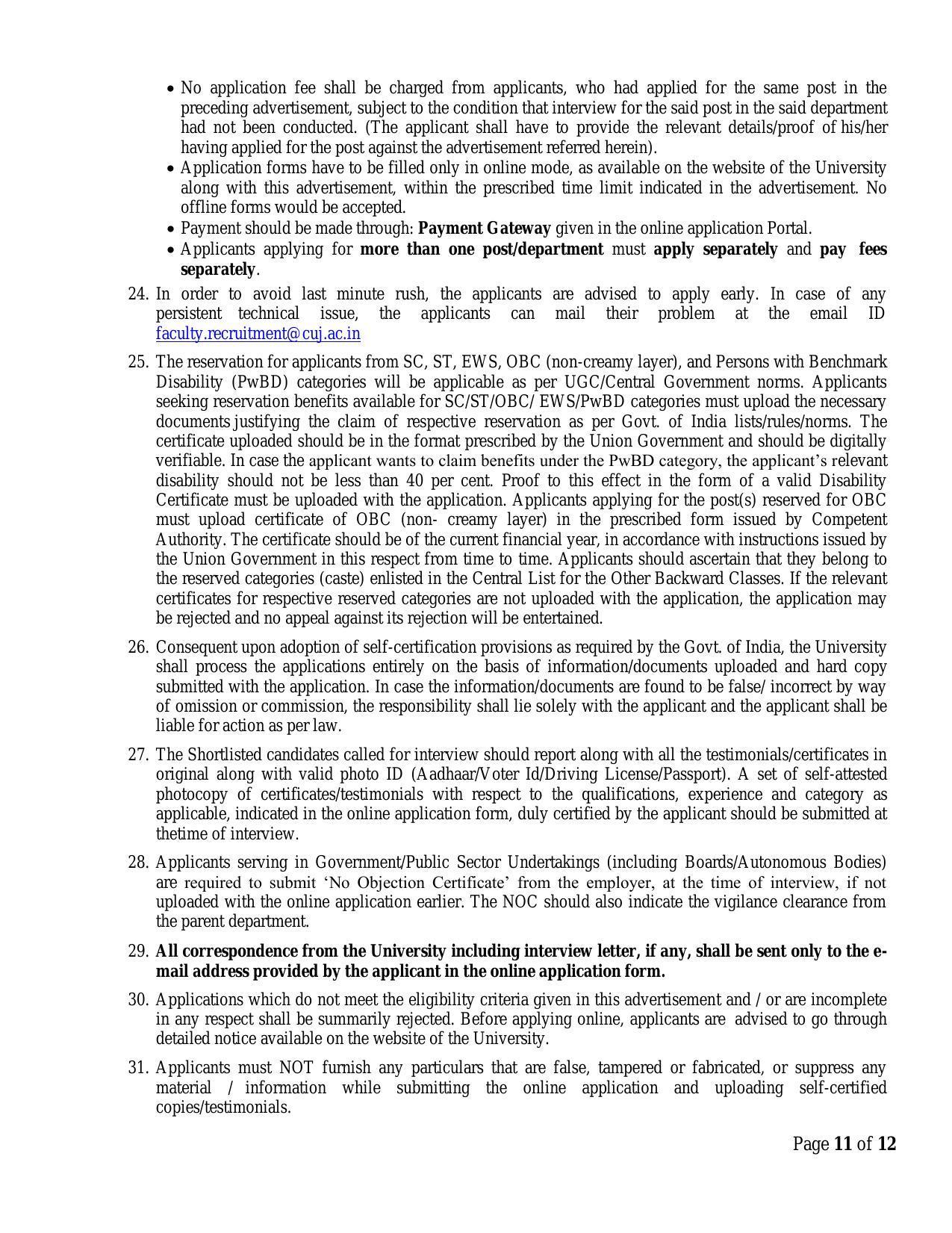 Central University of Jharkhand (CUJ) Invites Application for 43 Professor, Assistant Professor, More Vacancies Recruitment 2022 - Page 6