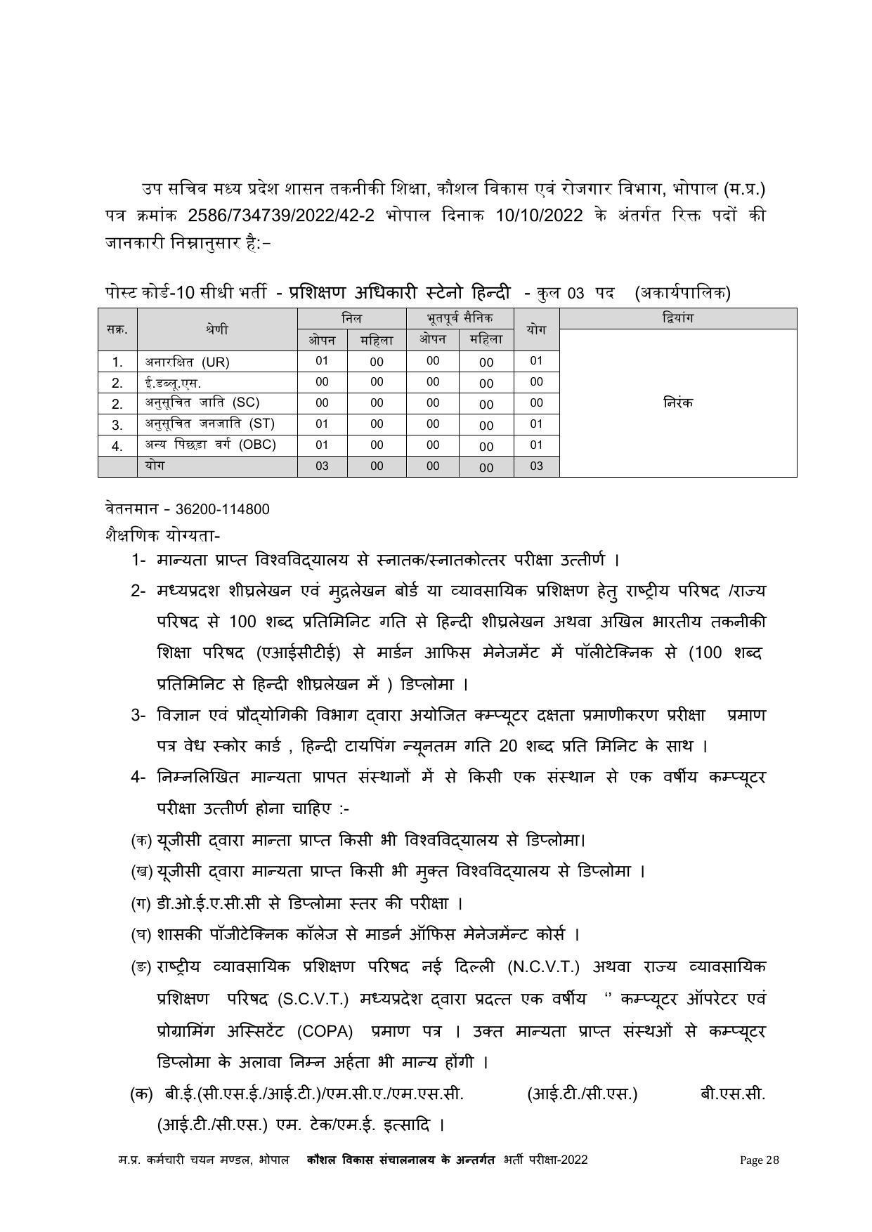 MPPEB Invites Application for 305 ITI Training Officer Recruitment 2022 - Page 7