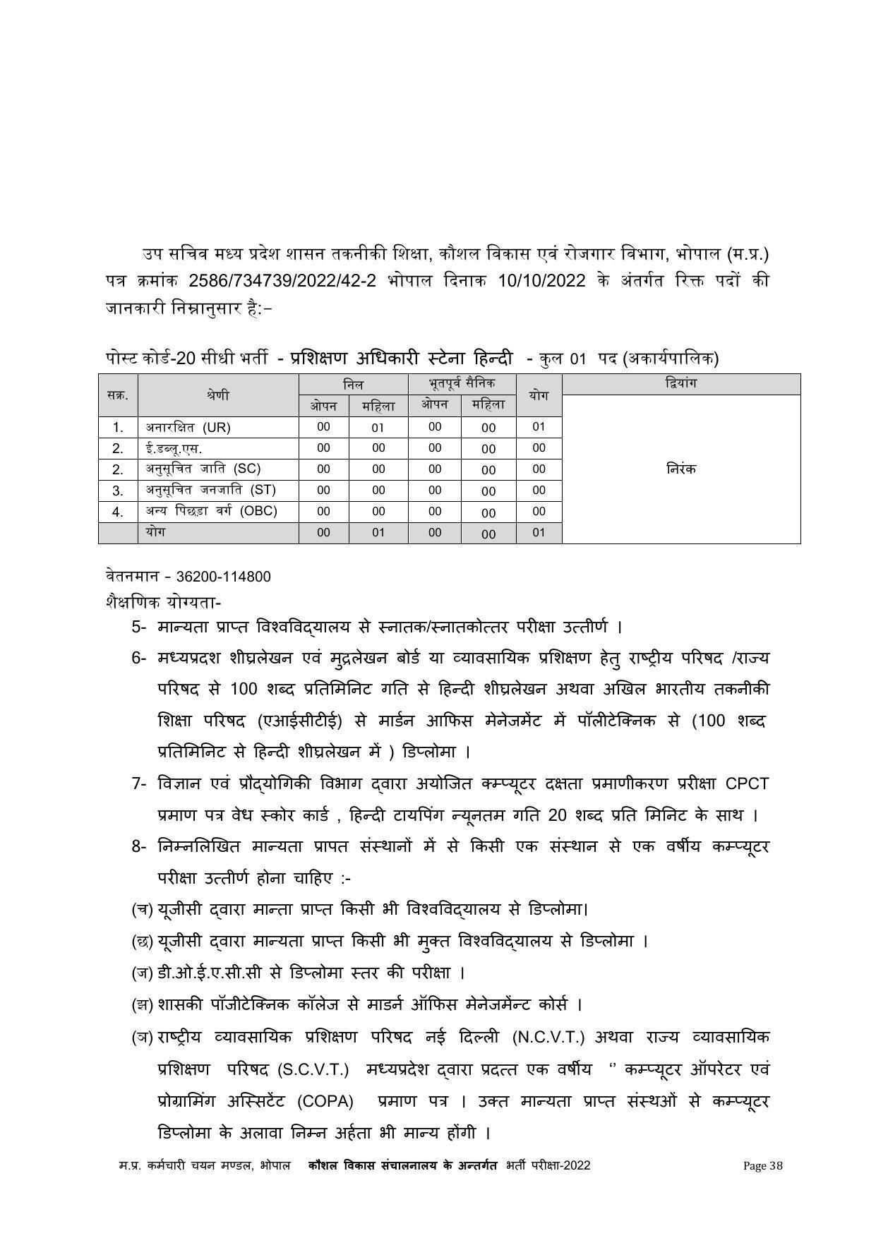 MPPEB Invites Application for 305 ITI Training Officer Recruitment 2022 - Page 8