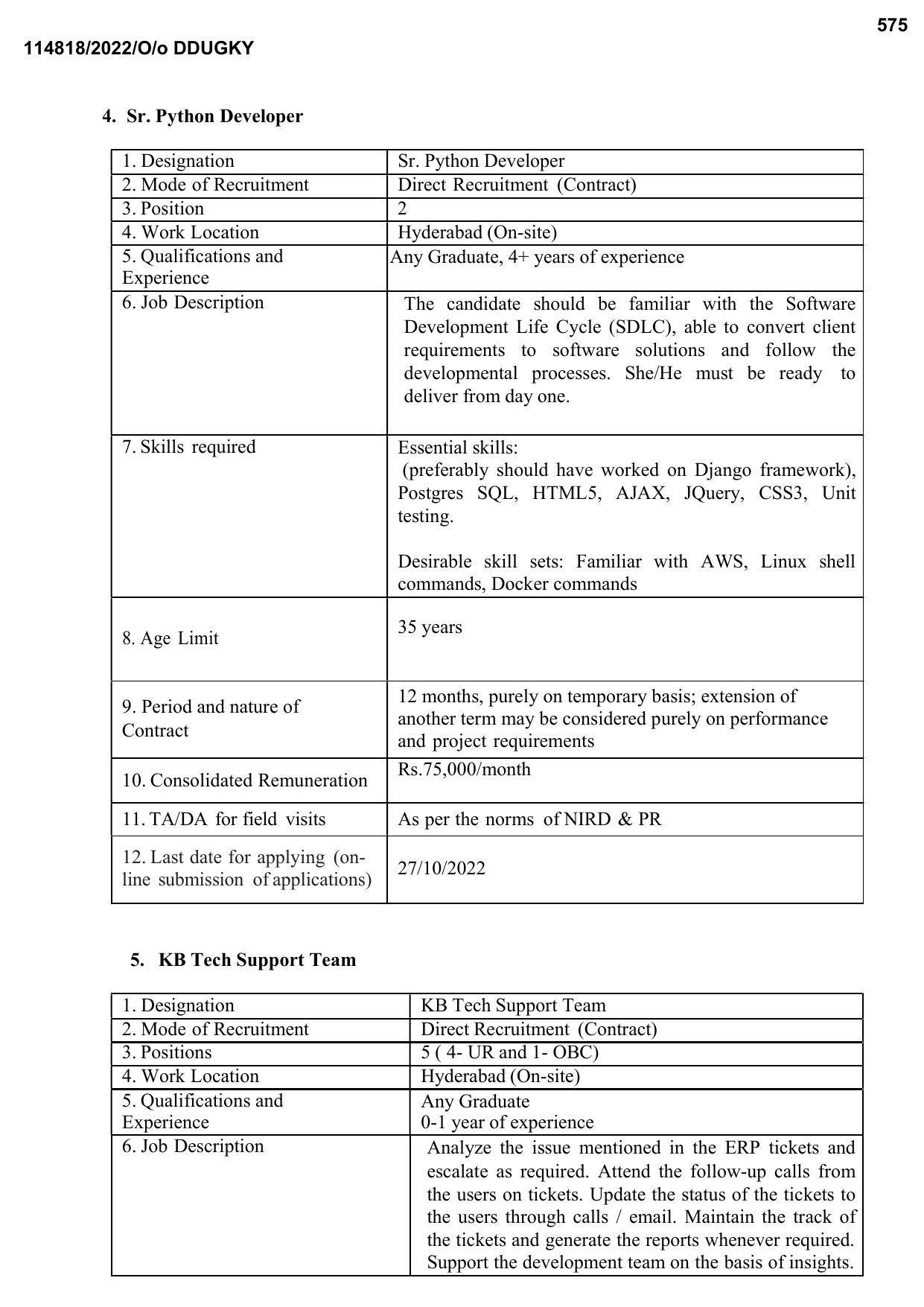 NIRD Invites Application for Developer, PHP Developer, More Vacancies Recruitment 2022 - Page 5