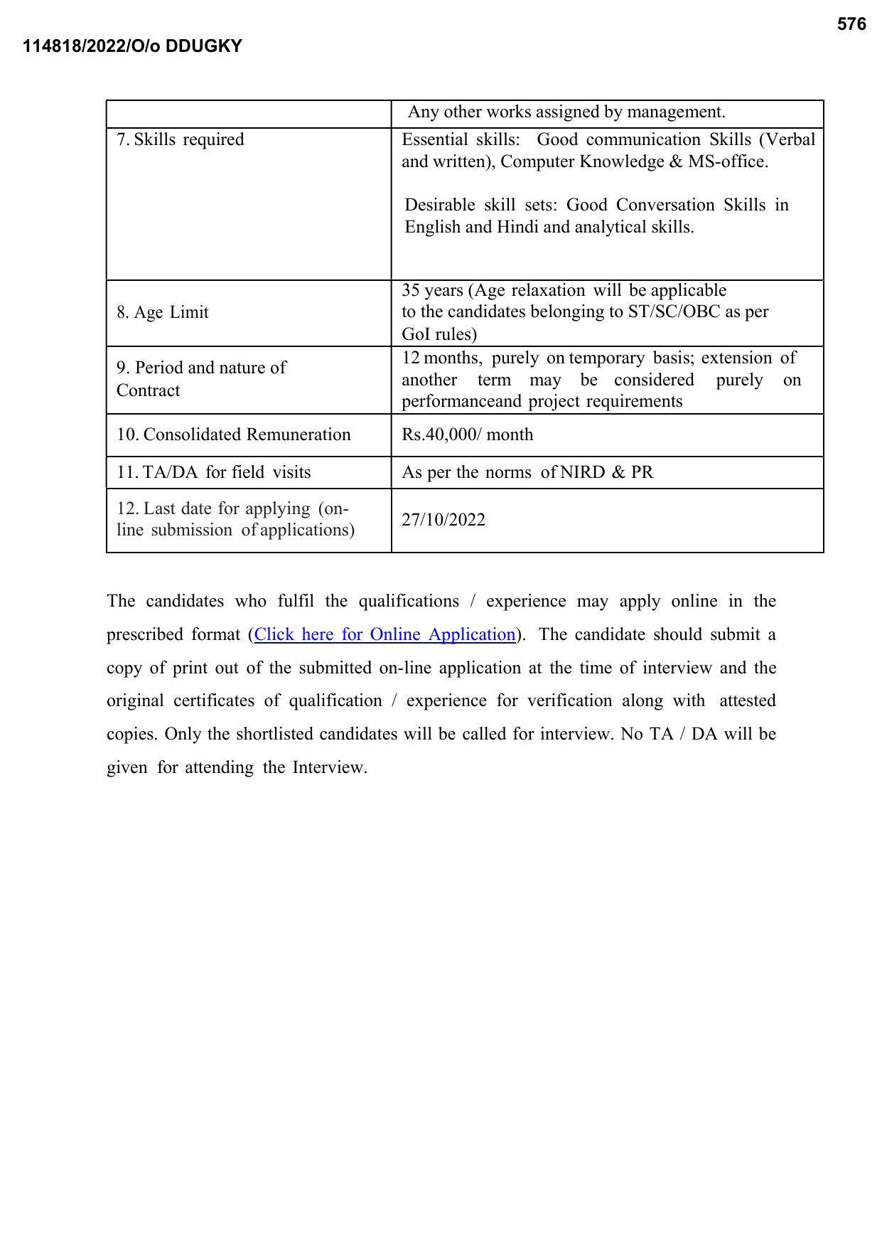 NIRD Invites Application for Developer, PHP Developer, More Vacancies Recruitment 2022 - Page 8