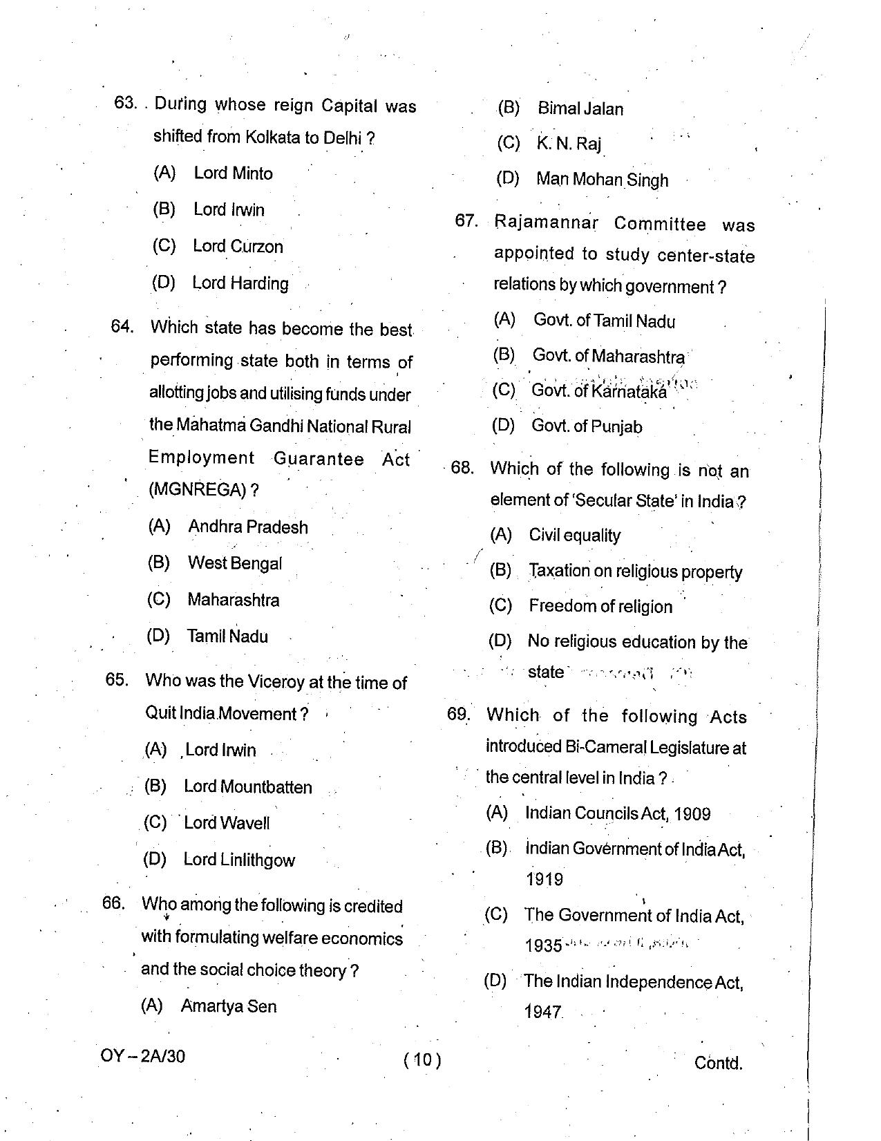 OSSC Junior Clerk Previous Question Papers - Page 10