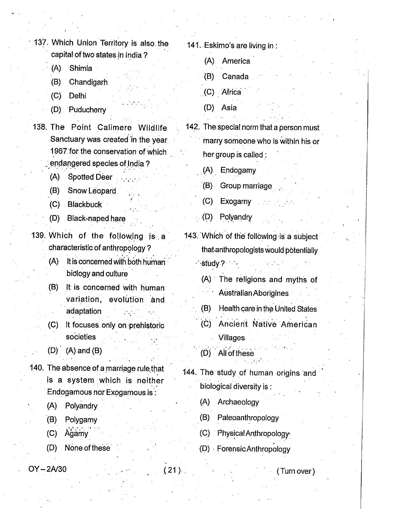 OSSC Junior Clerk Previous Question Papers - Page 21