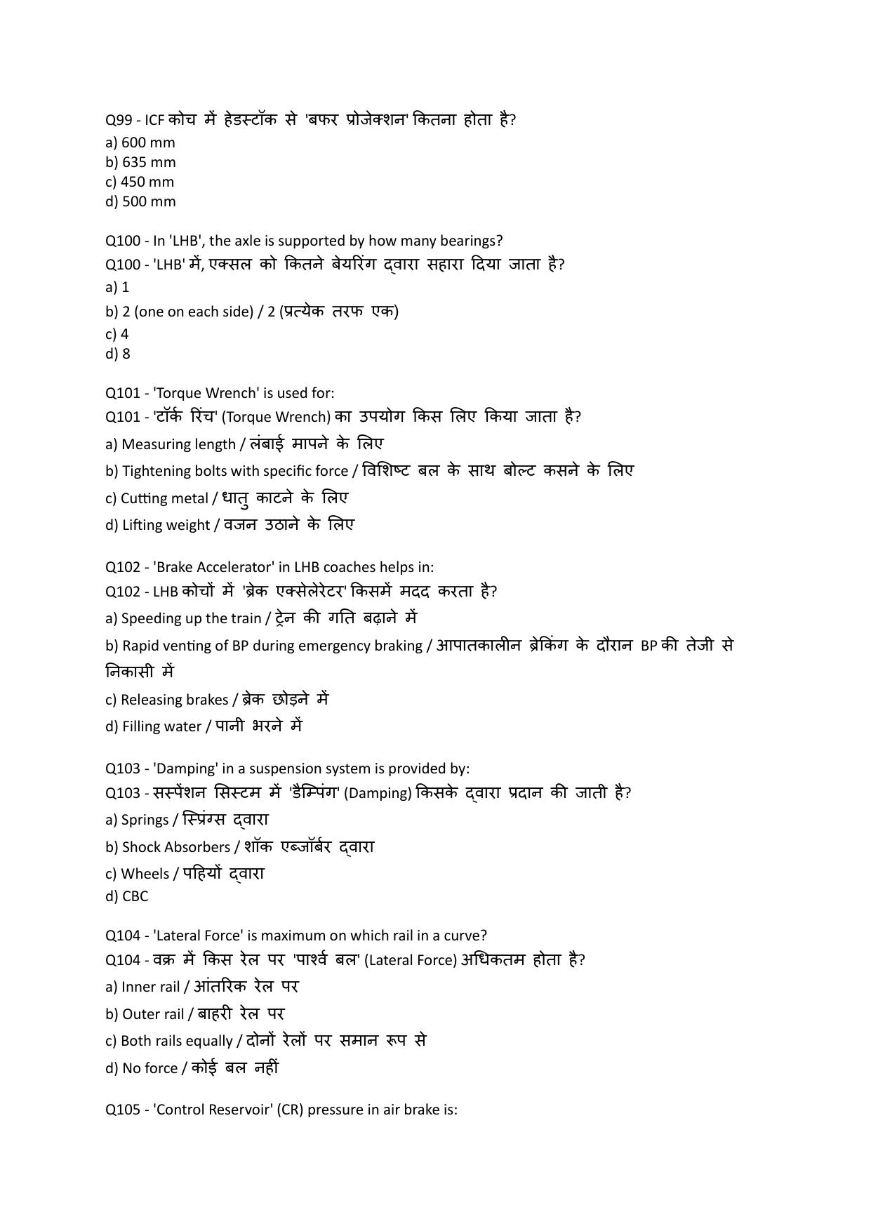 South Western Railway TXR Instructor Level 7 (Shift-1) Question Paper - Page 18