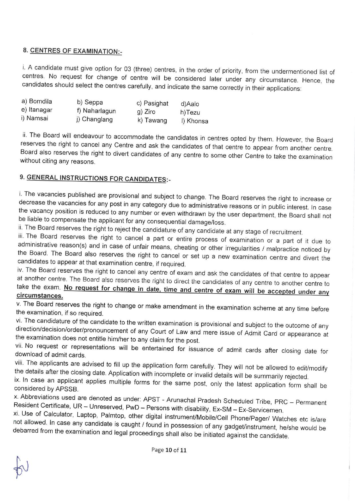 Arunachal Pradesh Staff Selection Board (APSSB) Combined Secondary Level Exam 2023 - Page 5