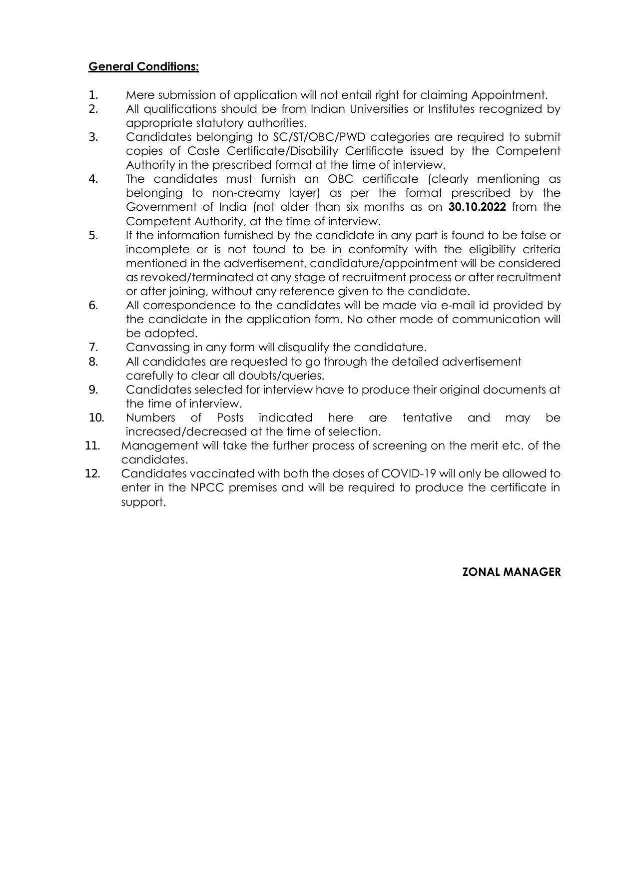 NPCC Invites Application for 10 Site Engineer Recruitment 2022 - Page 1