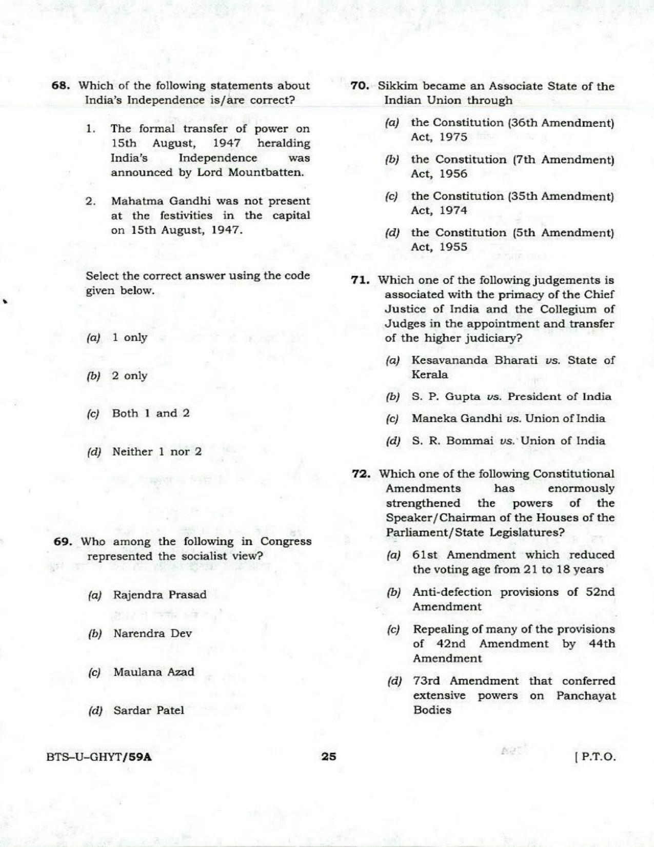 GPSC GMHS Practice Papers - Page 25