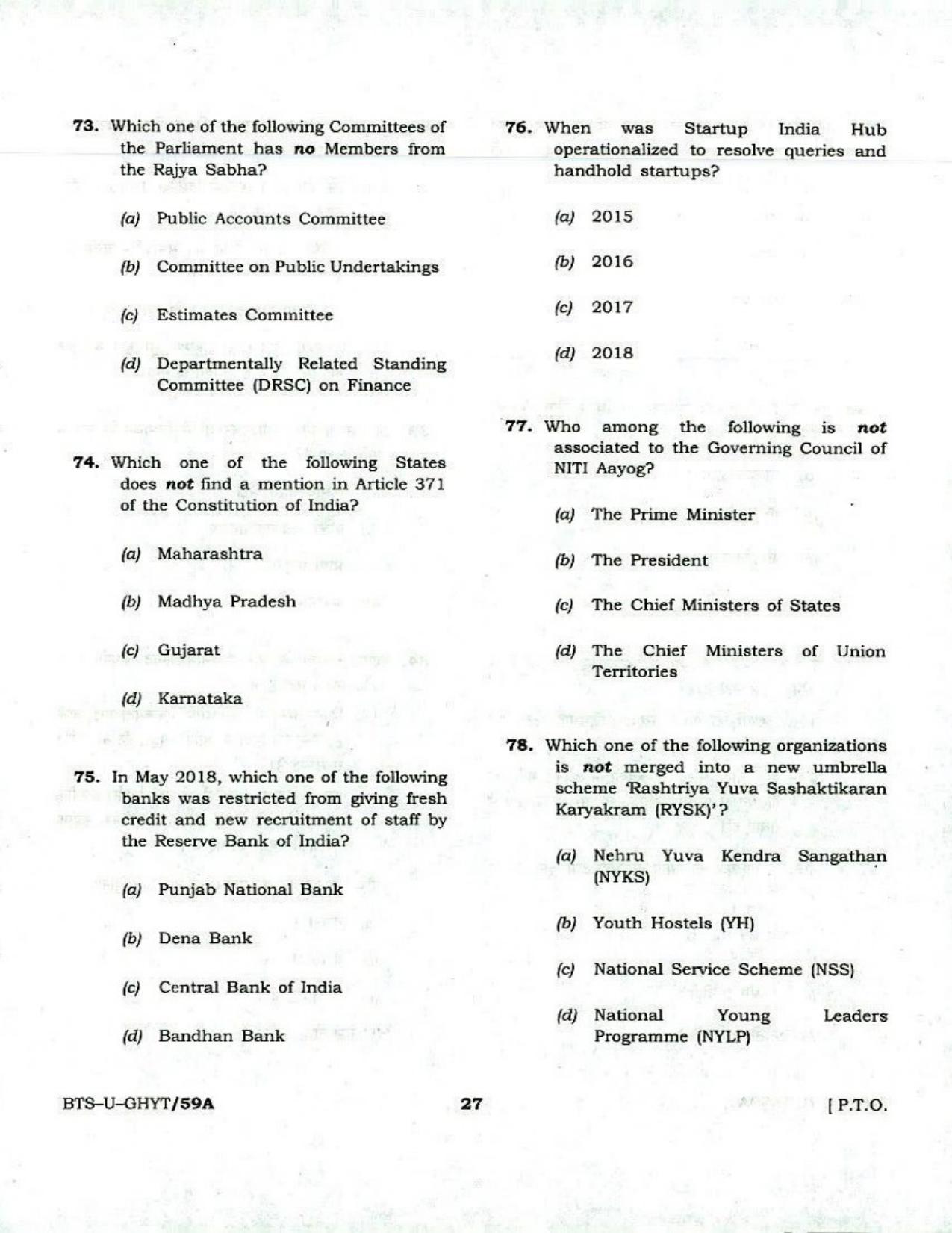 GPSC GMHS Practice Papers - Page 27