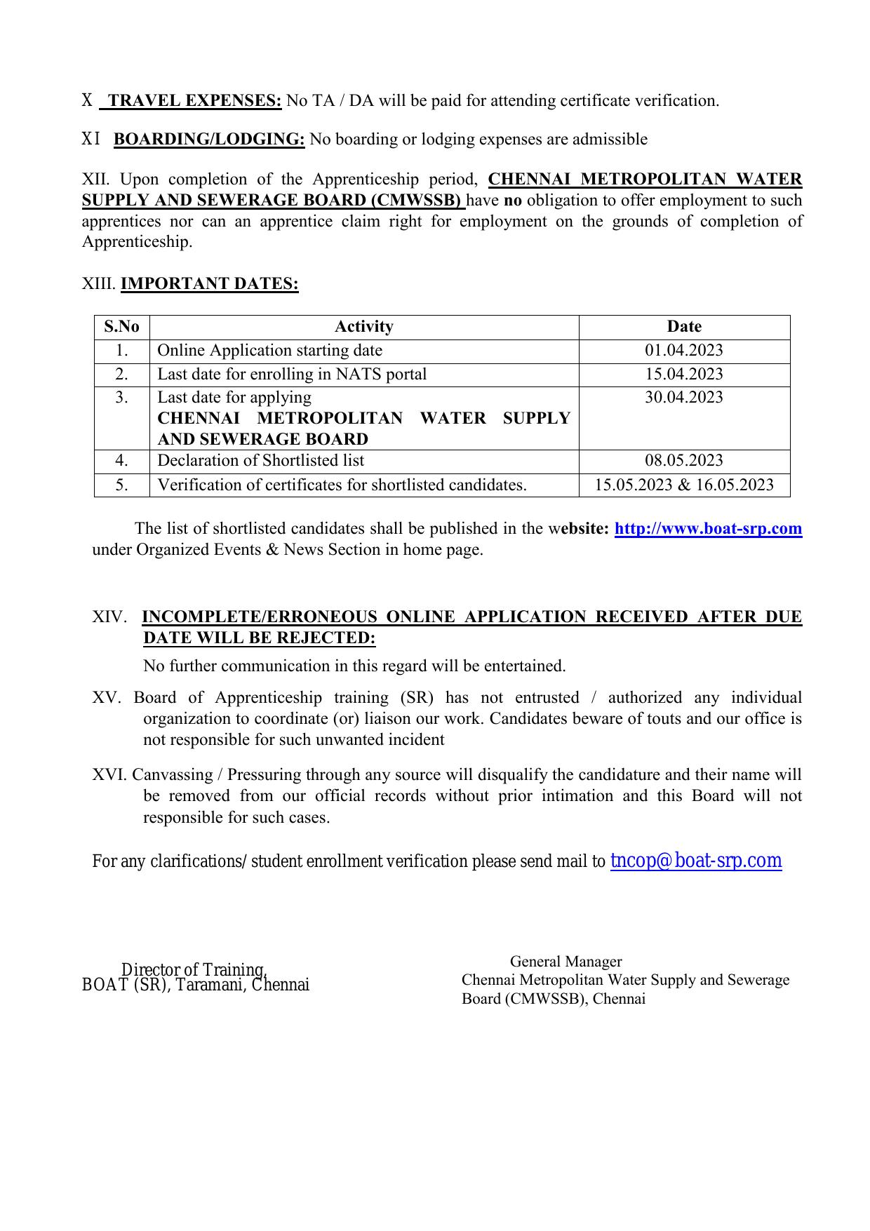 CMWSSB Apprentice Recruitment 2023 - Page 2