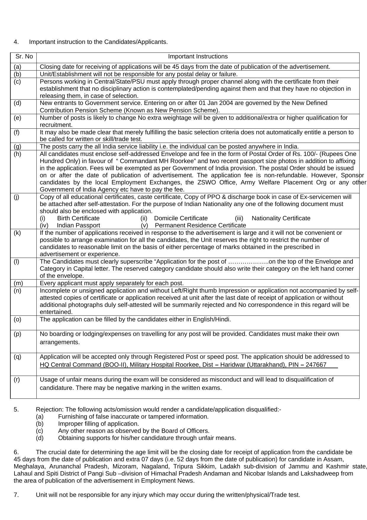 Army Military Hospital Roorkee Chowkidar and Various Posts Recruitment 2022 - Page 2