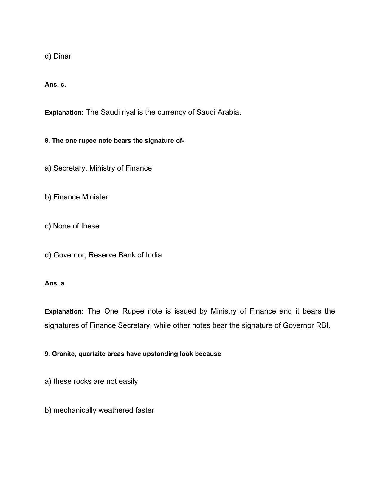 Haryana Staff Selection Commission Old Papers General Awareness - Page 5