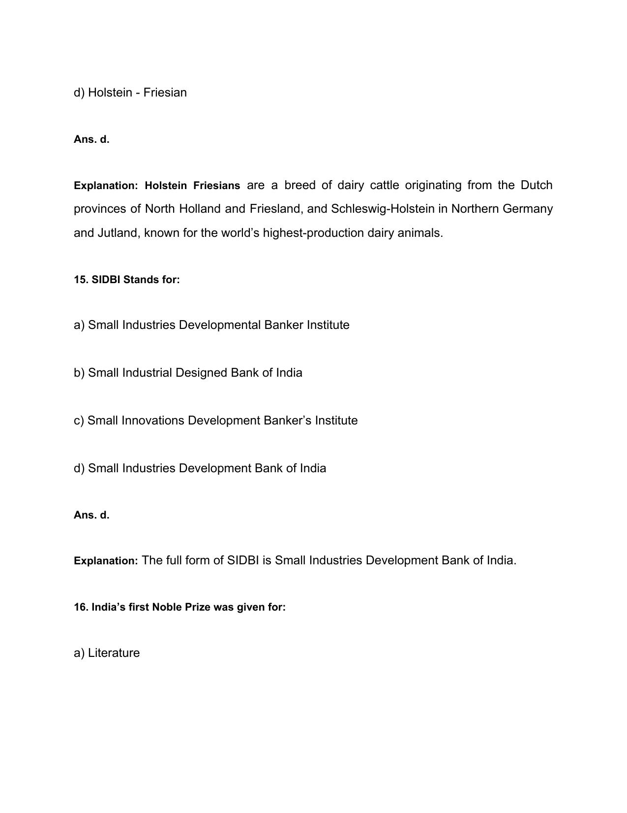 Haryana Staff Selection Commission Old Papers General Awareness - Page 9