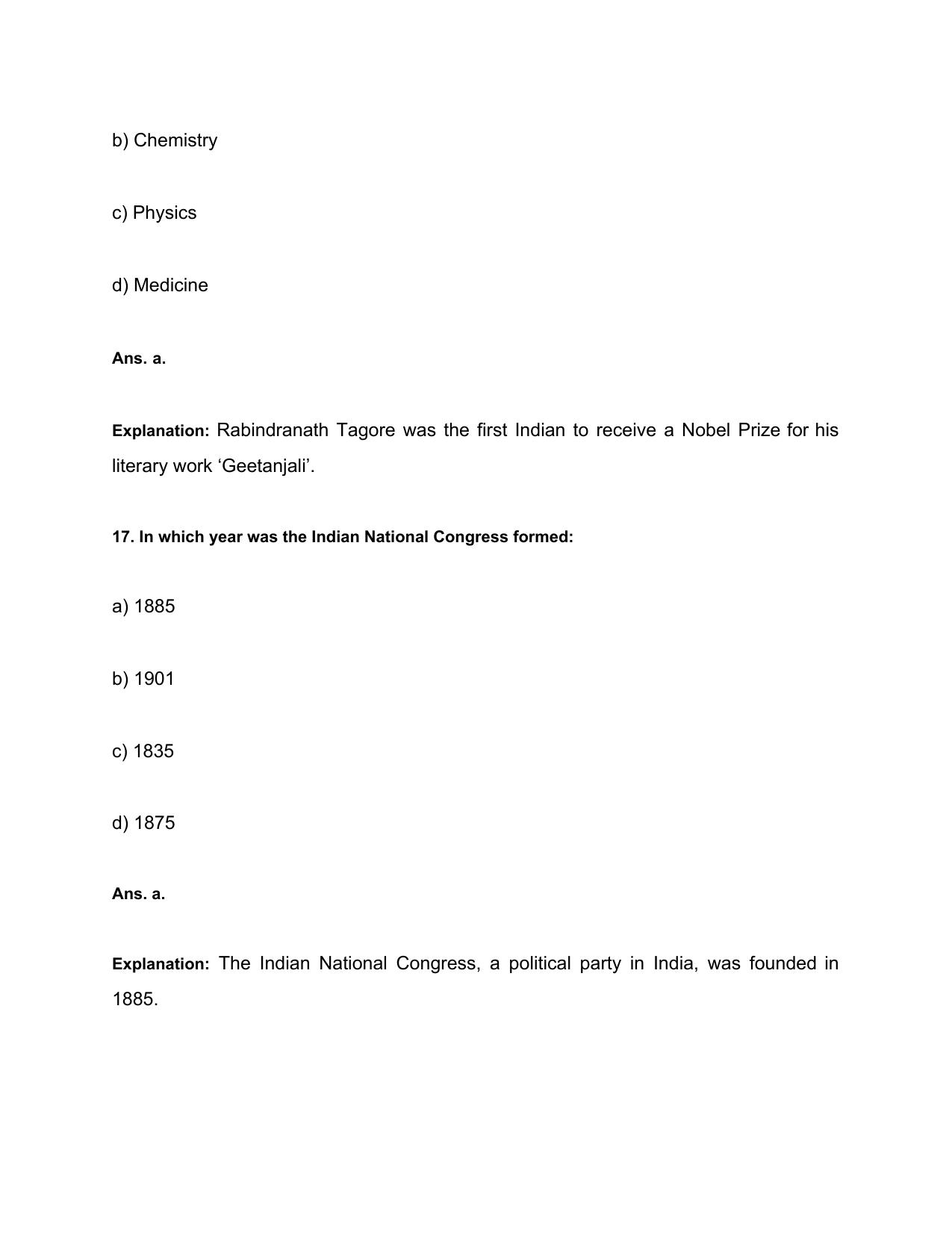 Haryana Staff Selection Commission Old Papers General Awareness - Page 10