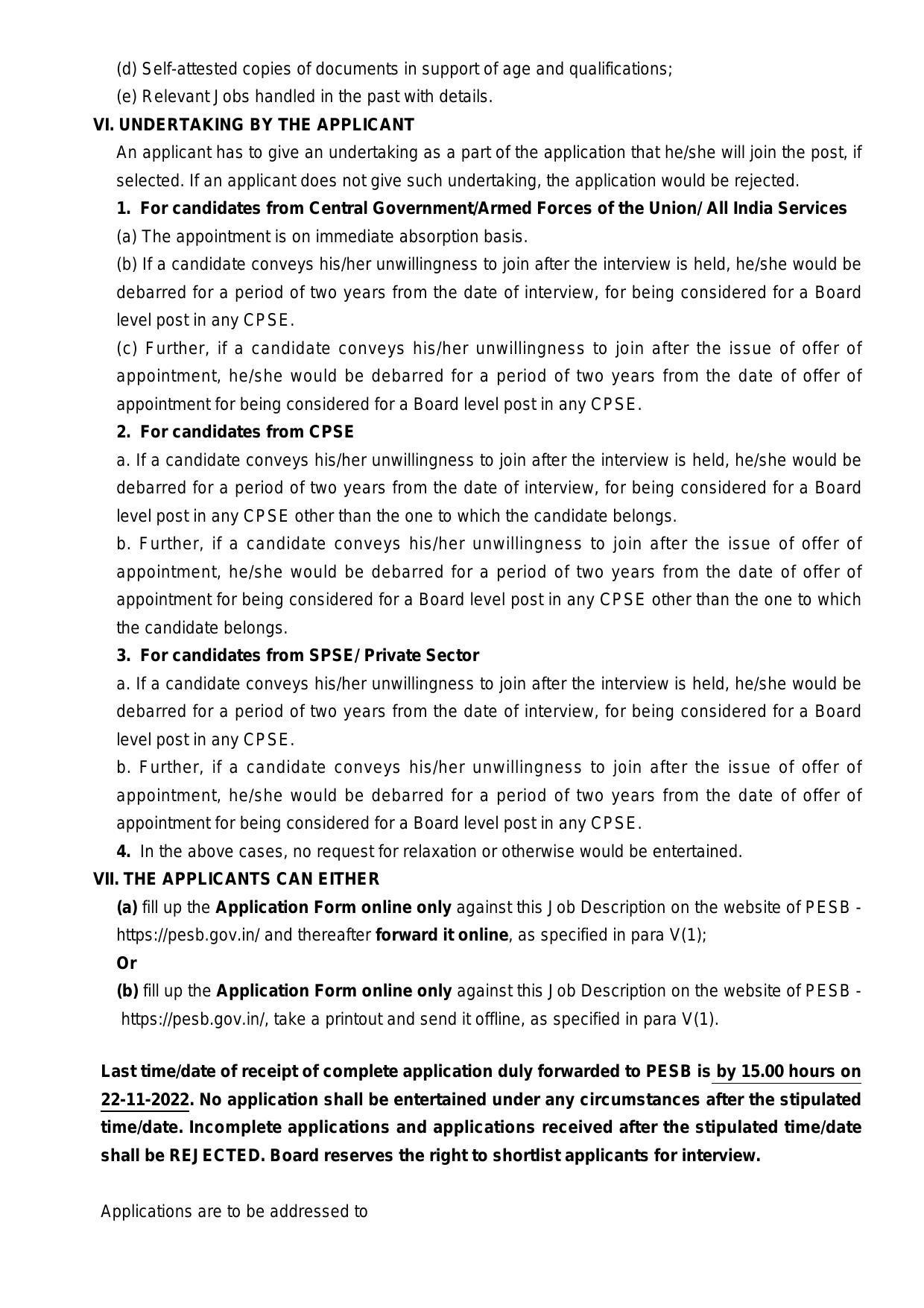 Mahanadi Coalfields Limited Invites Application for Director Recruitment 2022 - Page 5