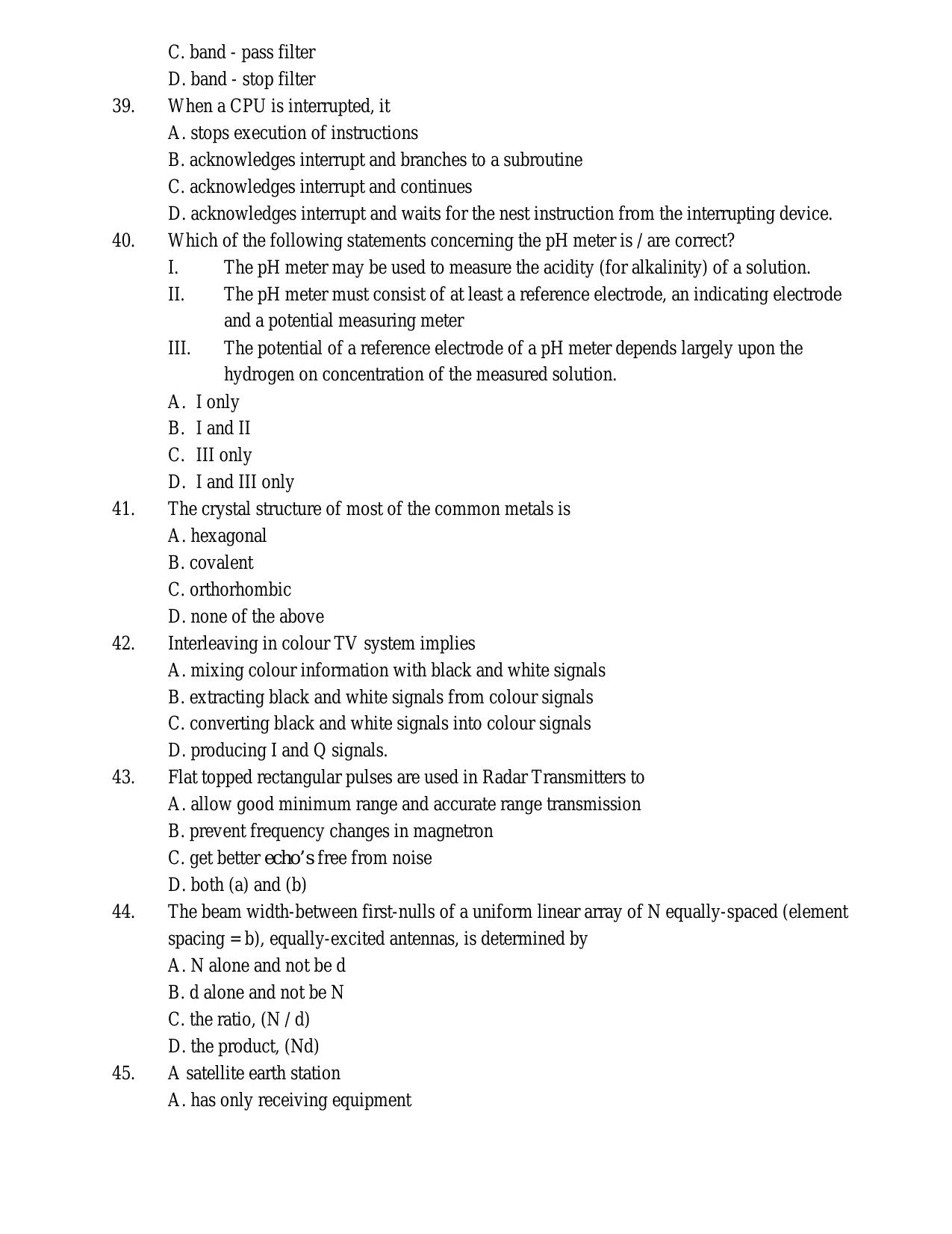 CSPHCL JE Electronics Previous Year Paper - Page 9