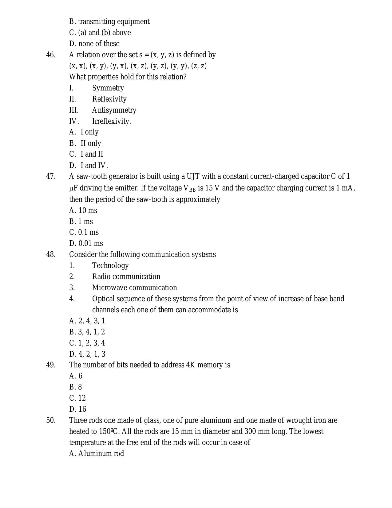 CSPHCL JE Electronics Previous Year Paper - Page 10