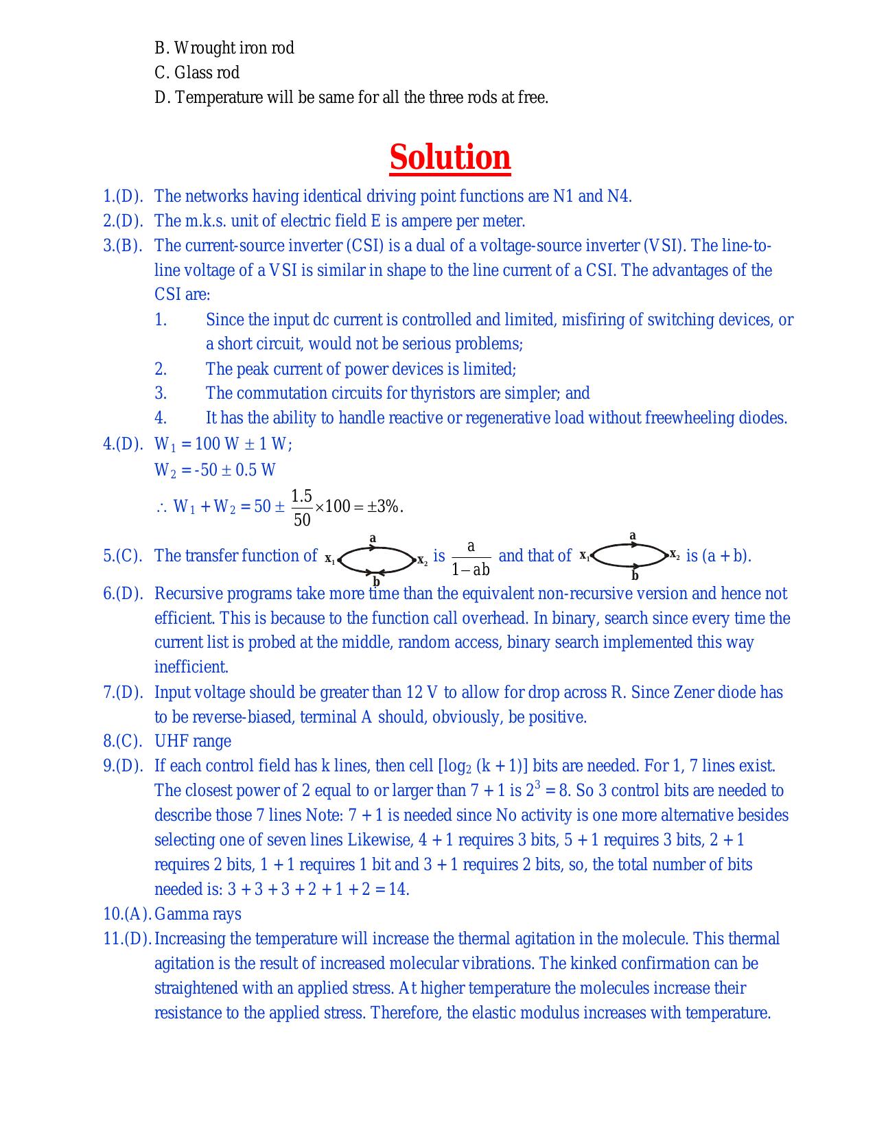 CSPHCL JE Electronics Previous Year Paper - Page 11