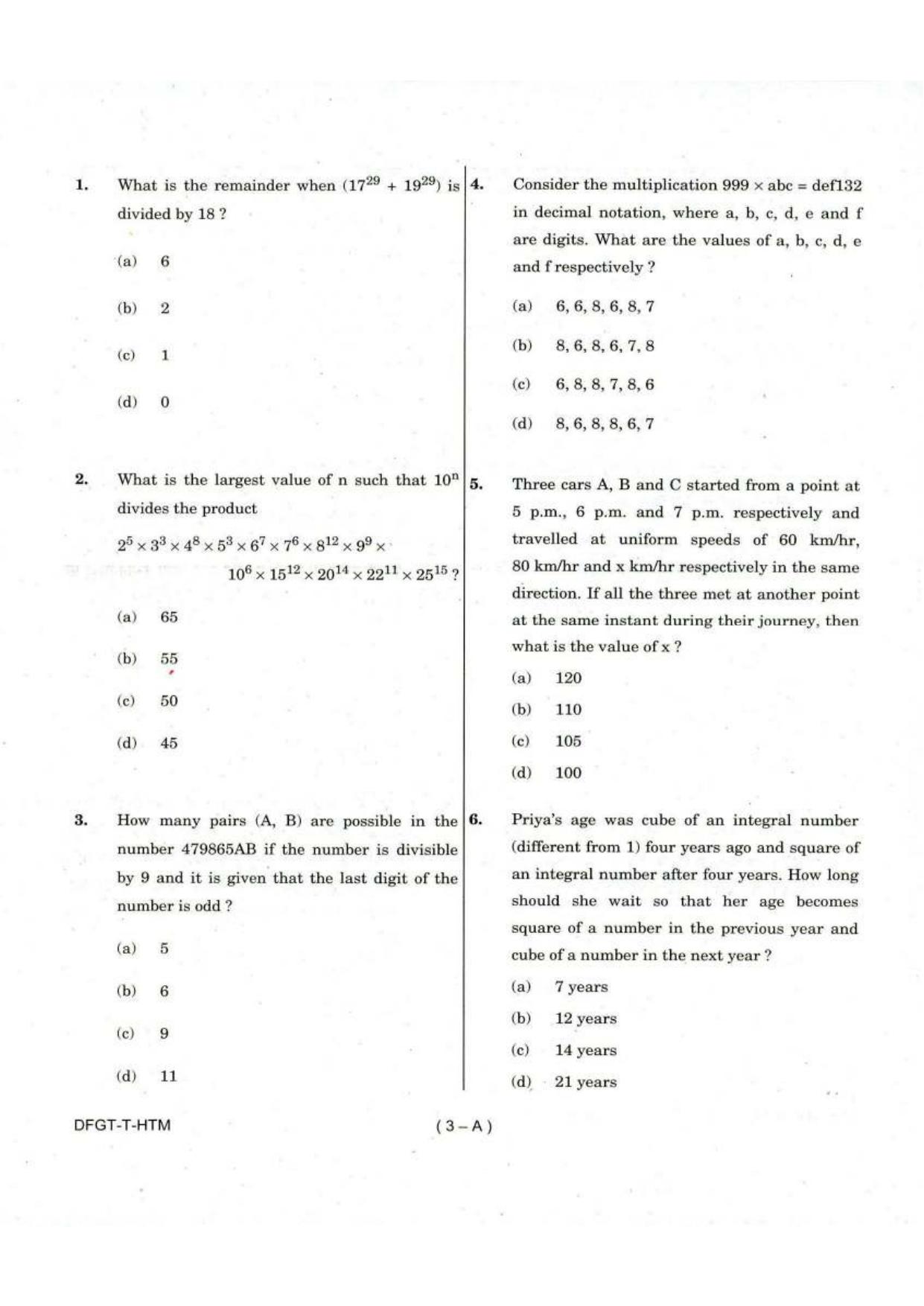 To Download Arunachal Pradesh Police Constable Elementary Mathematics Model Papers - Page 3